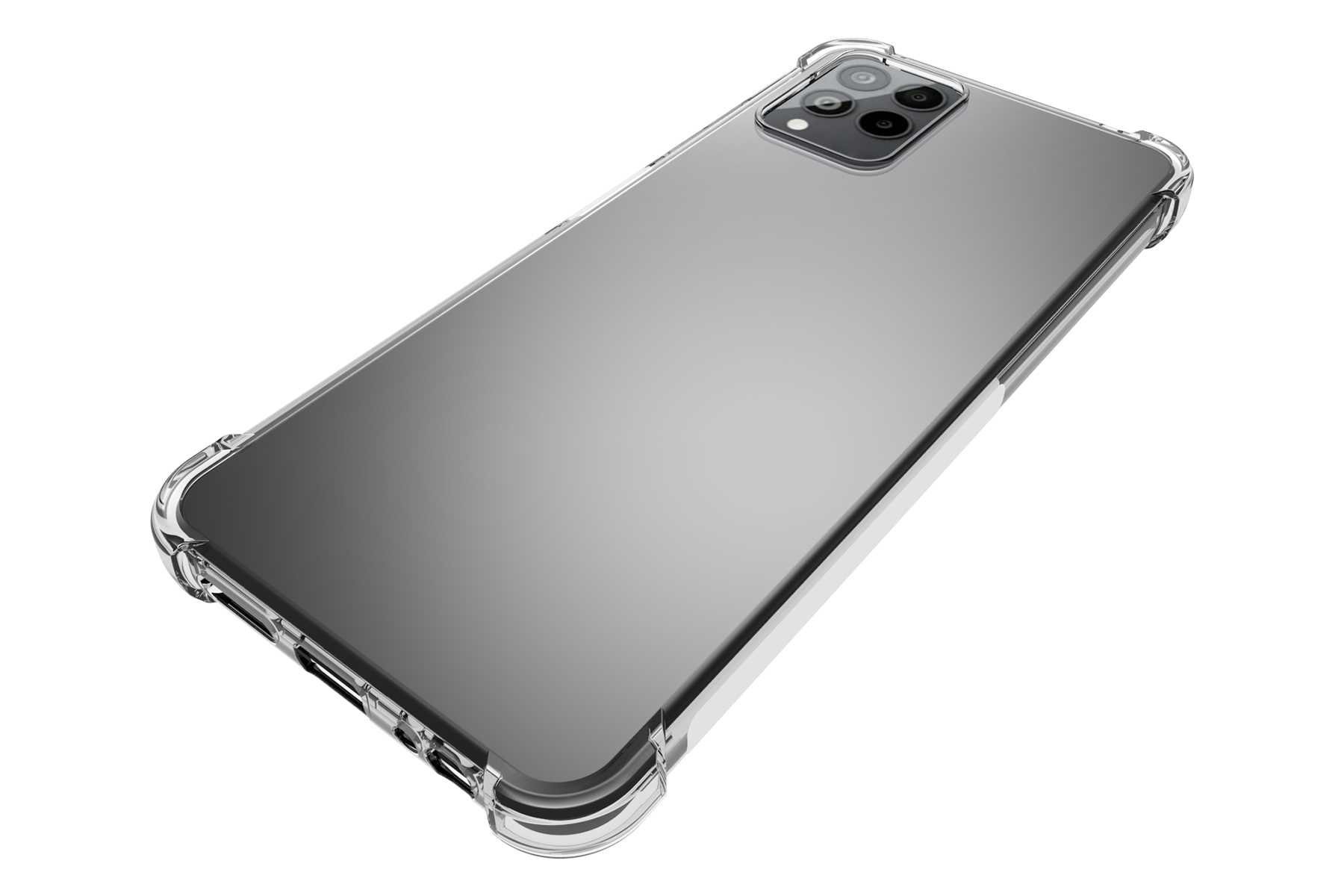 mtb more energy Smartphone-Hülle Clear Armor Case für Telekom T Phone Pro, T-Mobile Revvl 6 PRO 5G, Transparente TPU Schutzhülle Case Backcover mit Anti-Shock Verstärkung