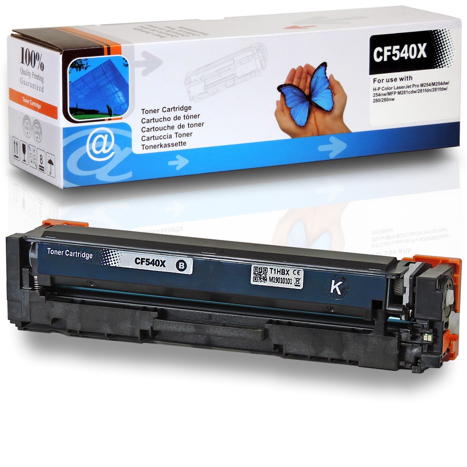 D&C Tonerkartusche Kompatibel HP 203X, CF540X Schwarz, für HP Color LaserJet Pro MFP M 280 nw und weitere | Tonerpatronen