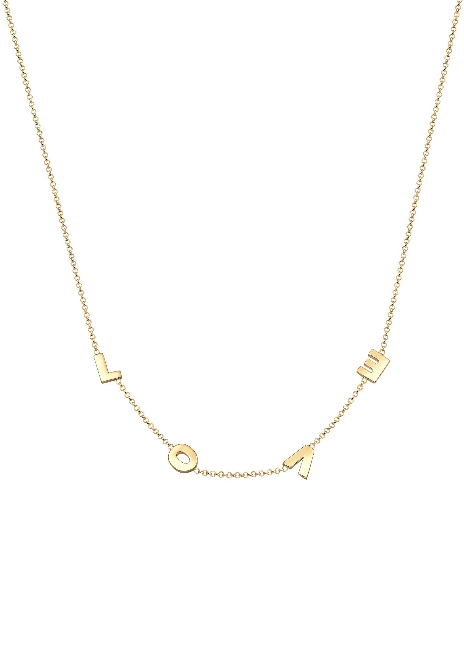 Elli Kette mit Anhänger Erbskette Love Wording 925er Silber günstig online kaufen