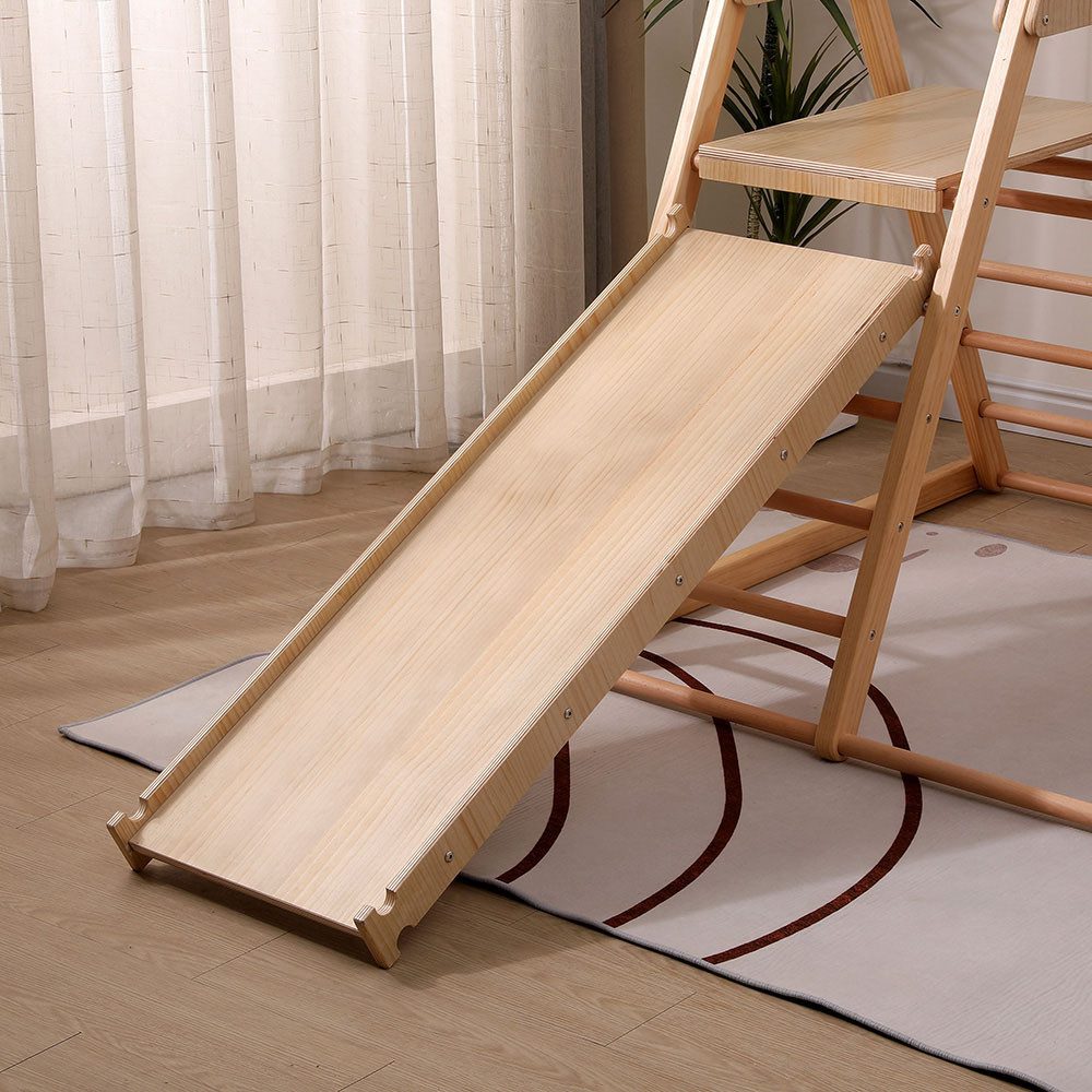 HOME DELUXE Klettergerüst Indoor IDA, (inkl. Leiter, Rutsche, Schaukel & Kletterdreieck), 112 x 182 x 115,5 cm, Holz - Klettergerüst, Spielturm, Spielplatz