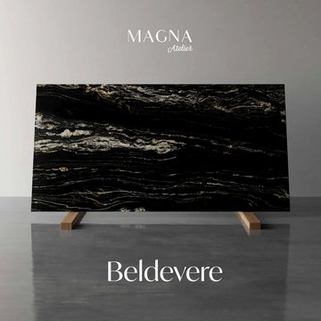 MAGNA Atelier Esstisch BERGEN OVAL mit Marmor Tischplatte, ovaler Esstisch, Metallgestell, Exclusive Line, 200x100x75cm