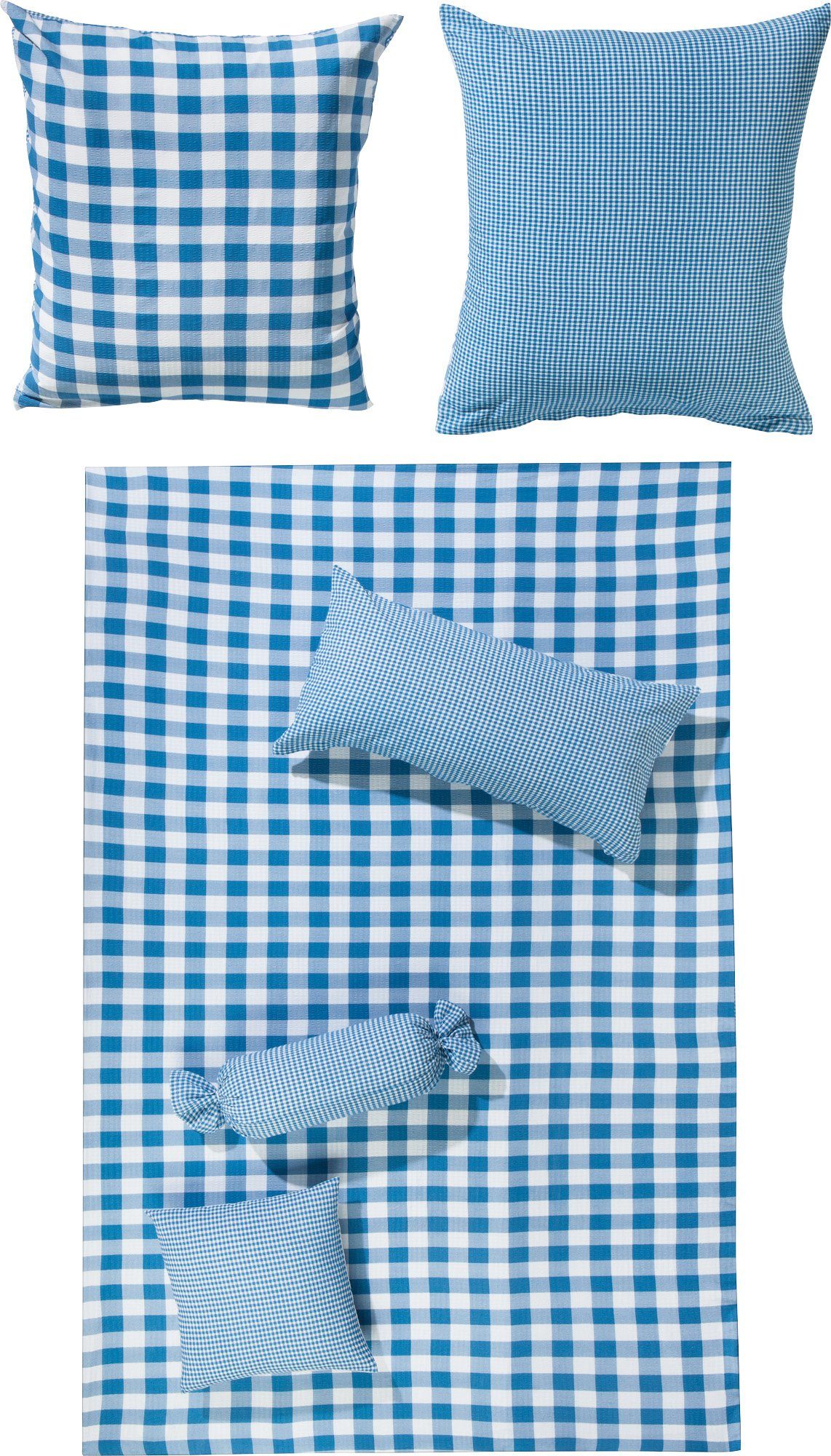 Erwin Müller Bettwäsche Wendebettwäsche, Seersucker, Karo günstig online kaufen