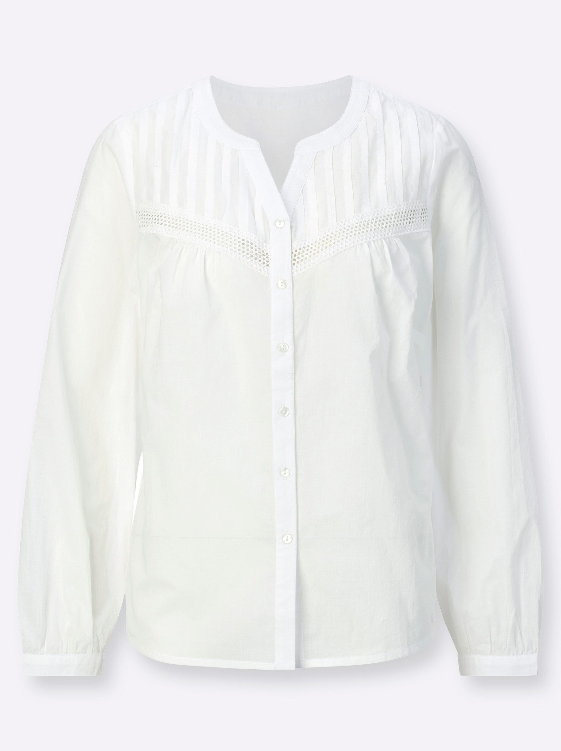 Sieh an! Klassische Bluse Langarmbluse .