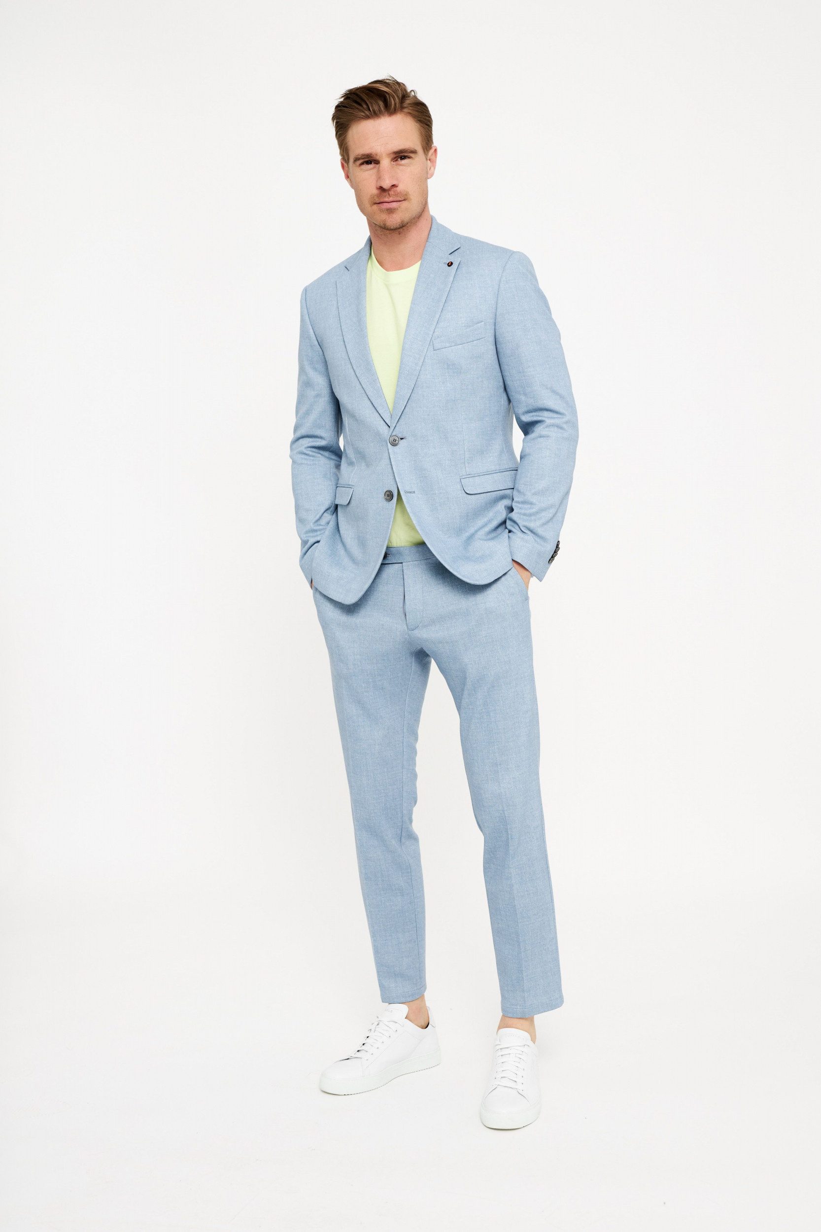 ZUITABLE Sakko – Slim Fit Herren Sakko aus Jersey im Pastellton