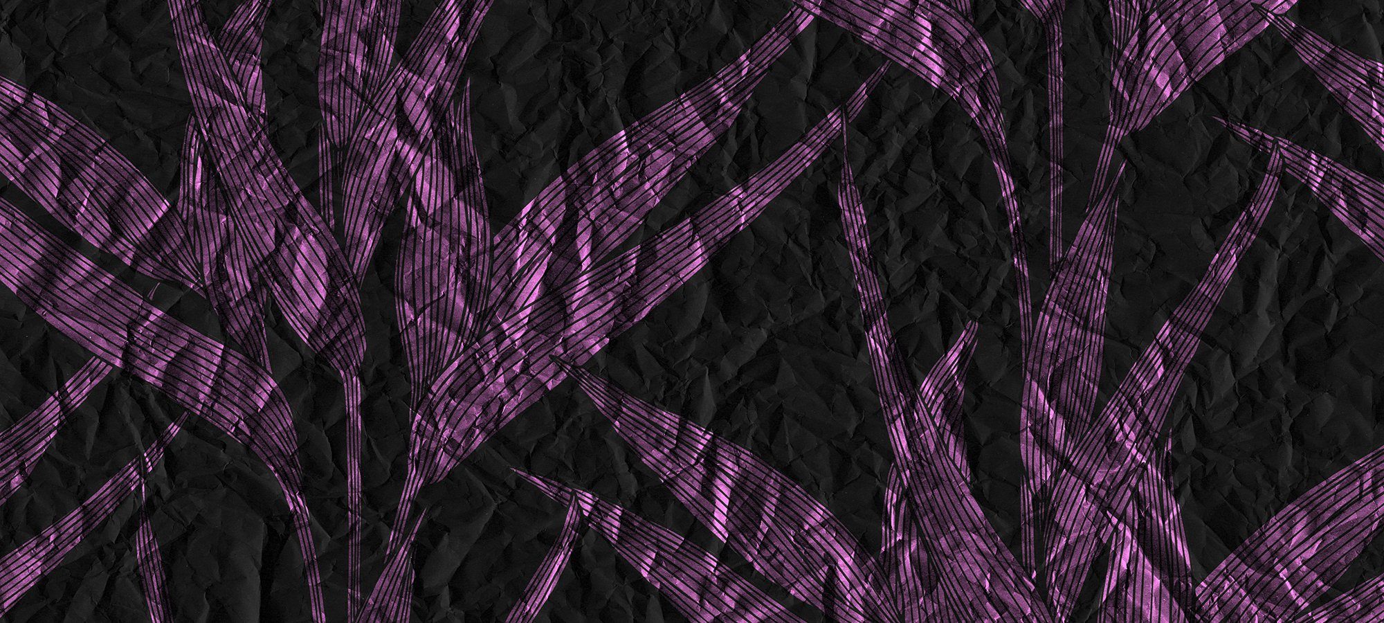 Architects Paper Decke Paper Vlies, Wand, St), violett/schwarz floral, 47 3, Schräge, (6 Leaves Atelier glatt, Fototapete