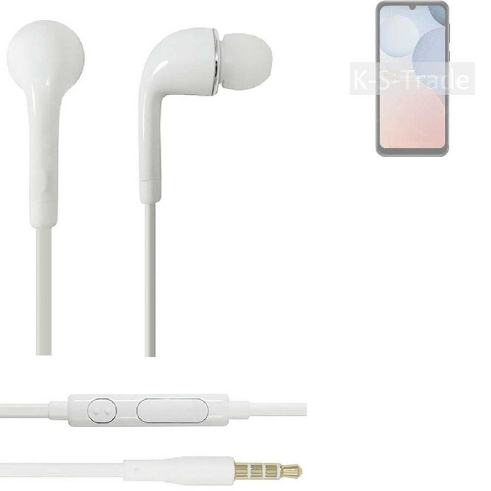 Mikrofon Ulefone 6T 3,5mm) In-Ear-Kopfhörer K-S-Trade Lautstärkeregler Note für (Kopfhörer u mit Headset weiß