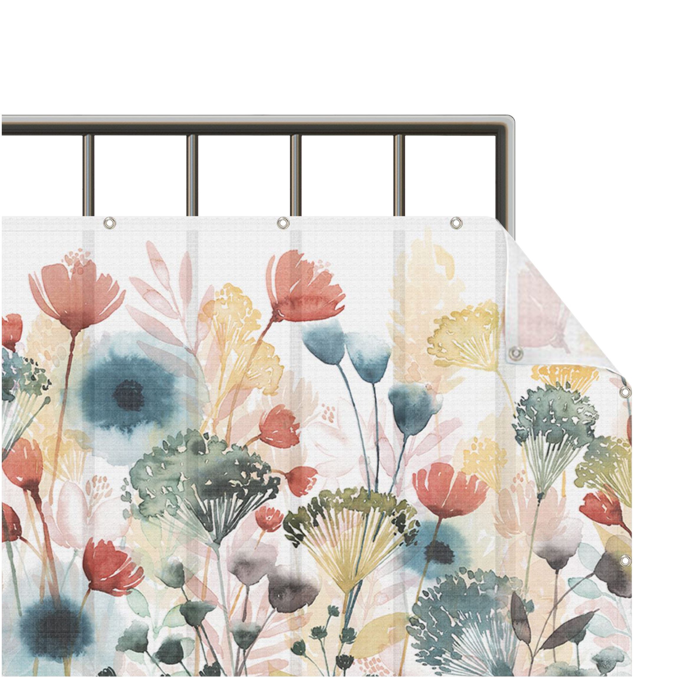 Bilderdepot24 Balkonsichtschutz Sichtschutz Balkon Aquarell Blumen günstig online kaufen
