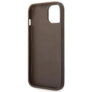Guess Handyhülle GUESS Schutzhülle für Apple iPhone 14 Plus Braun Hülle Case Cover Etui Schutz