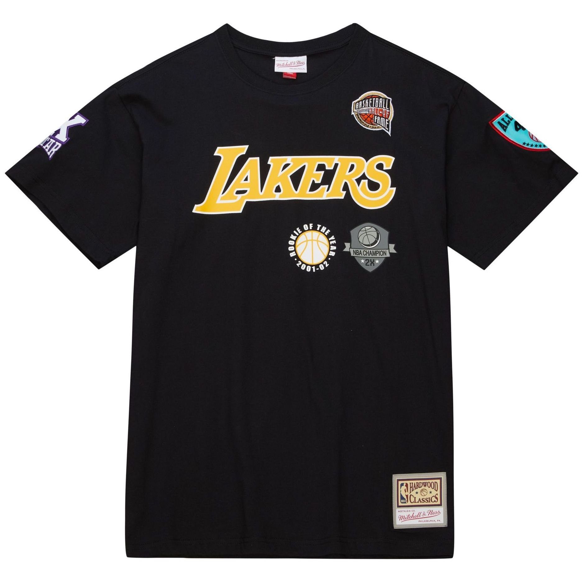 Print-Shirt OF Lakers Los HALL Pau Mitchell Gasol FAME Ness & Angeles