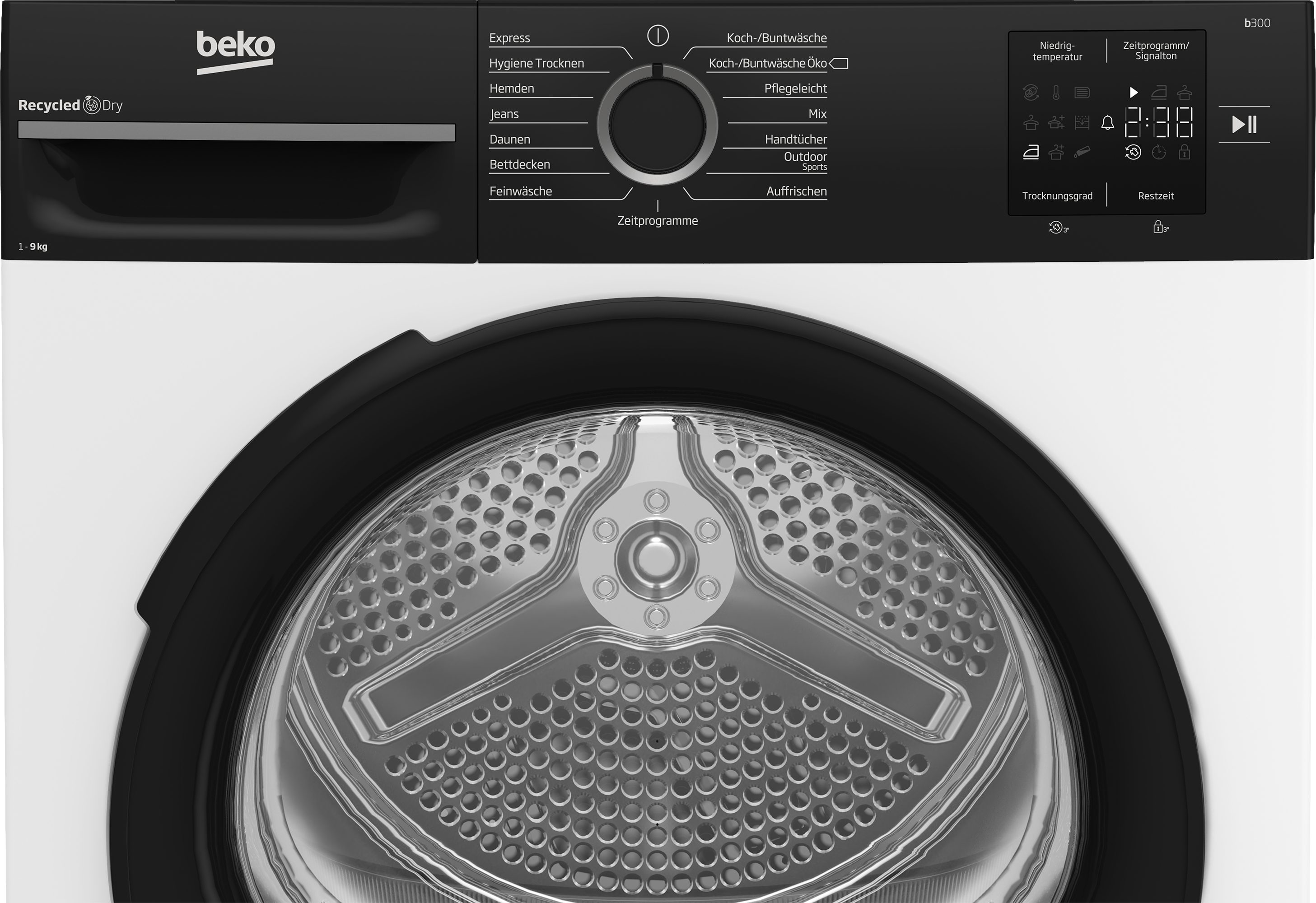 BEKO Wärmepumpentrockner BM3T39230W, 9 kg & Multifunktionsdisplay – Großhaushalt, volle Kontrolle – Bild 5 von 5