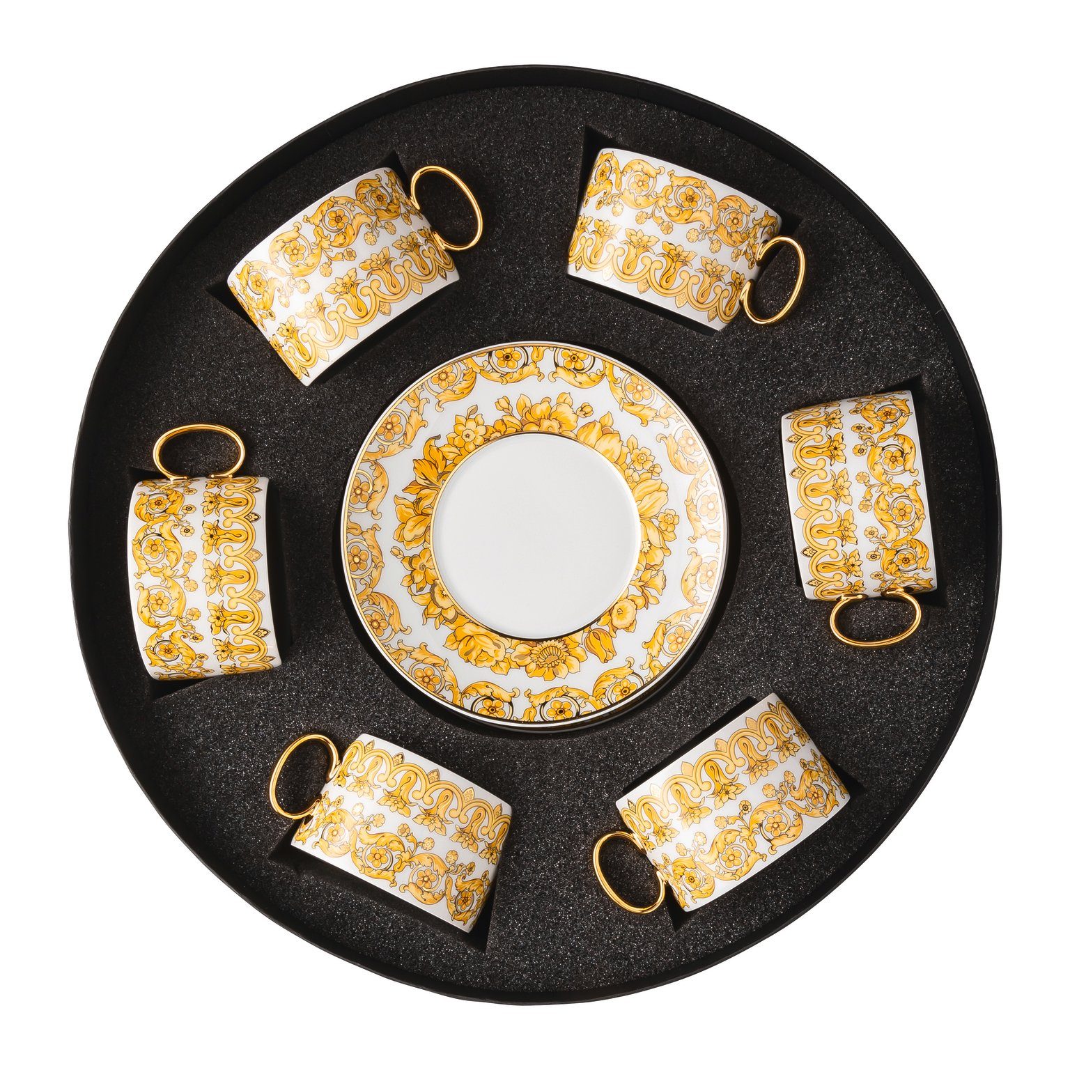 Medusa 6 Rosenthal Tasse Rhapsody, Set meets Versace Teetassen Porzellan