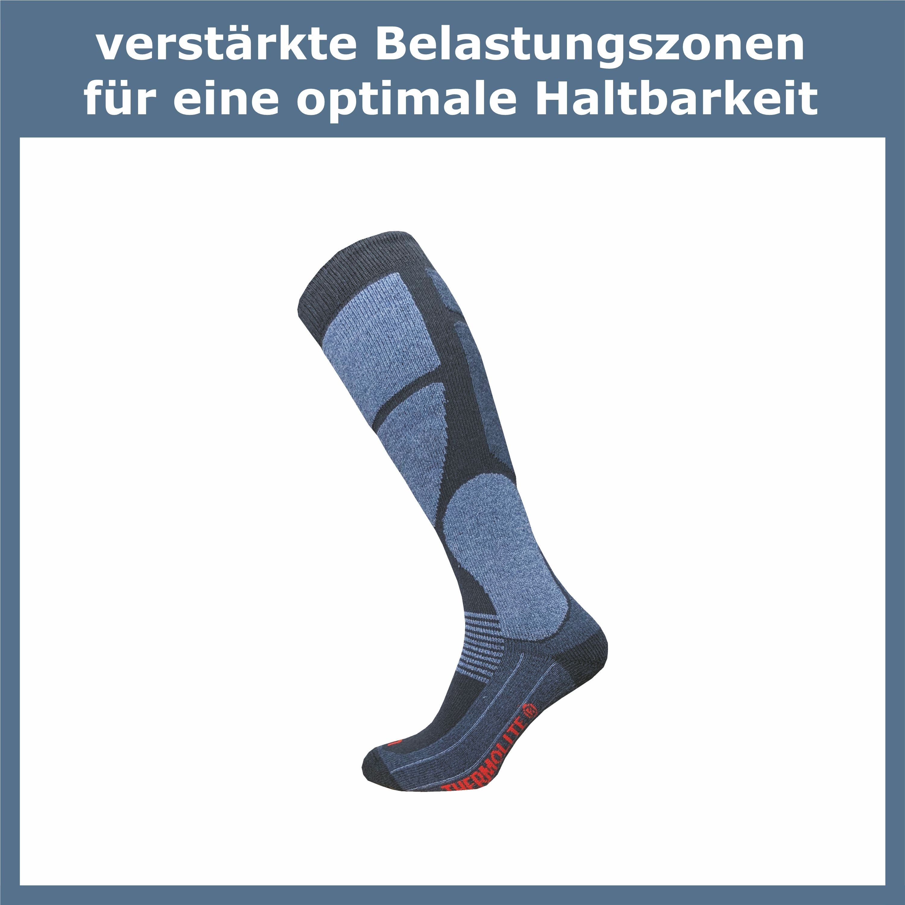 GAWILO Skisocken für Damen mit Spezialpolsterung und wärmender THERMOLITE® Funktion (2 Paar) auch für Snowboard, Trekking oder als Thermosocke geeignet