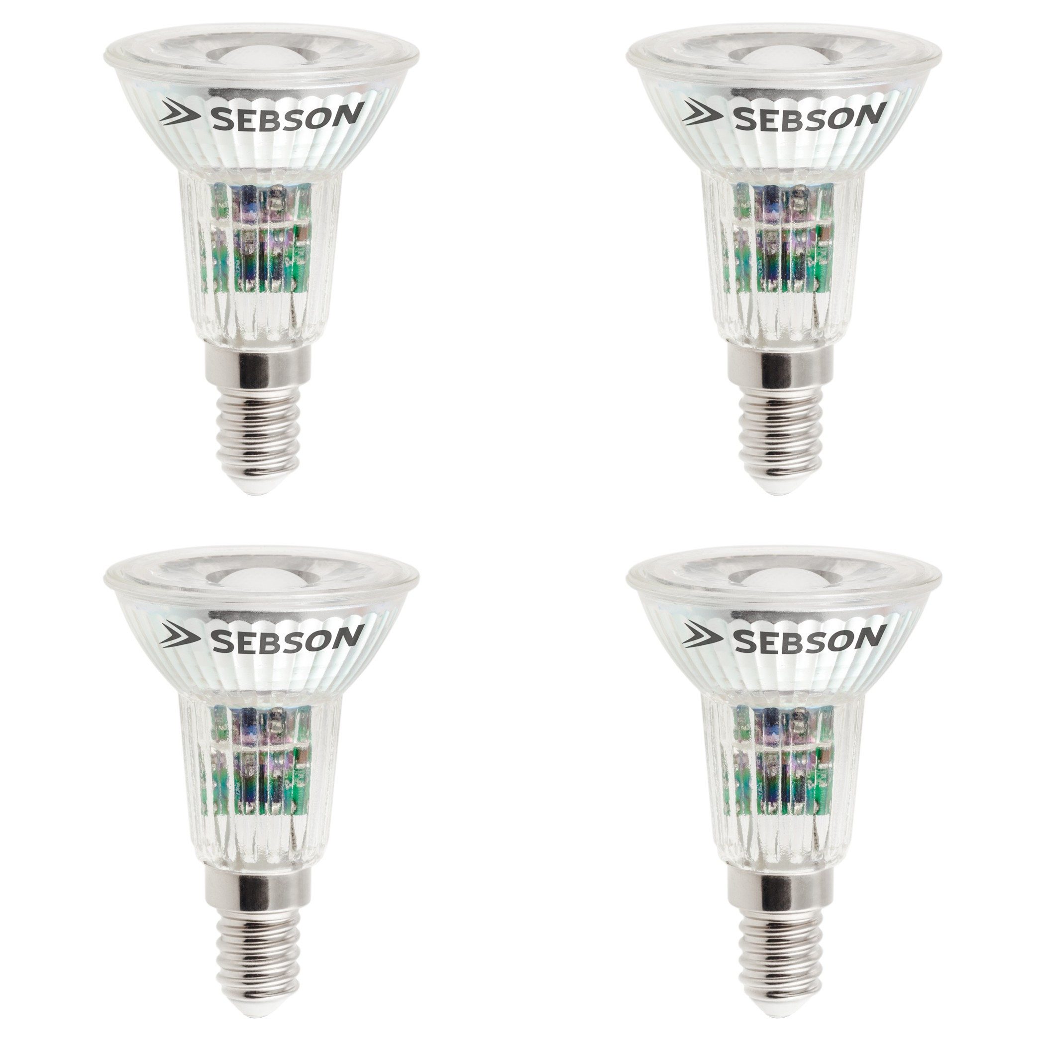 SEBSON LED-Leuchtmittel LED Lampe E14 5W warmweiß 420lm Spot 46° 230V - 4er Pack, 4 St.