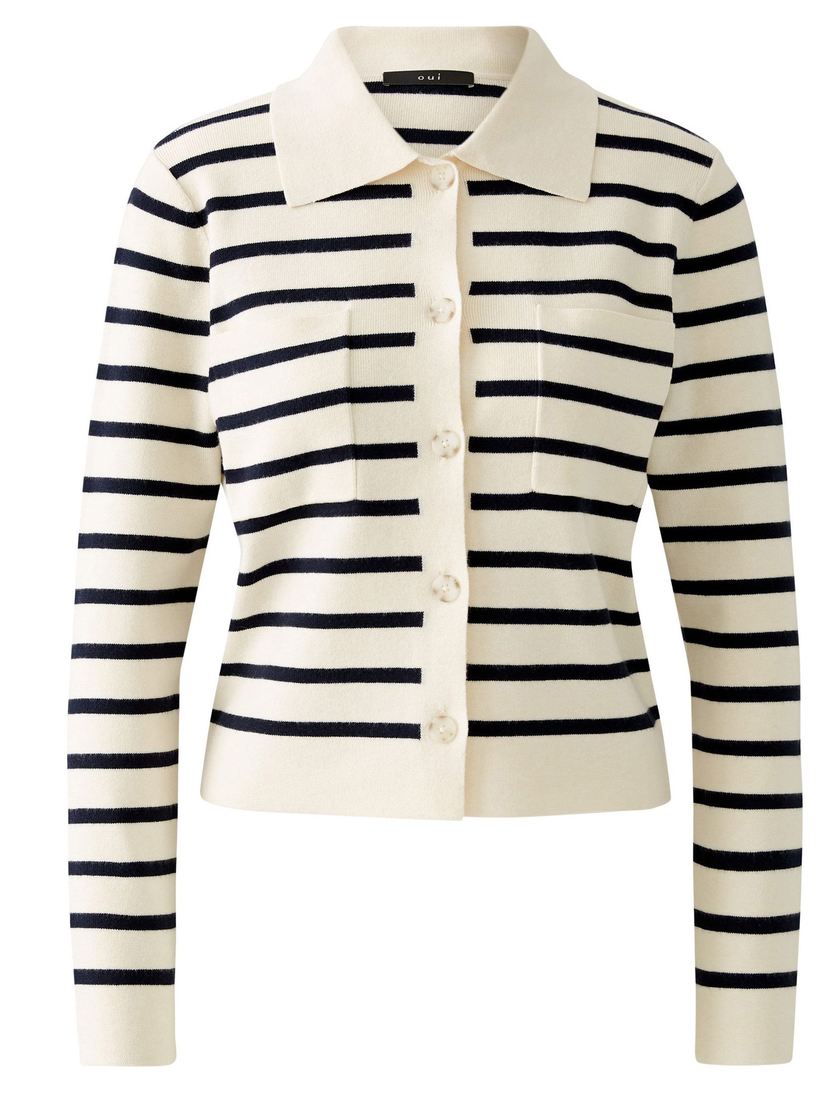 Strickjacke Oui Strickjacke mit dekorativen Knöpfen 38