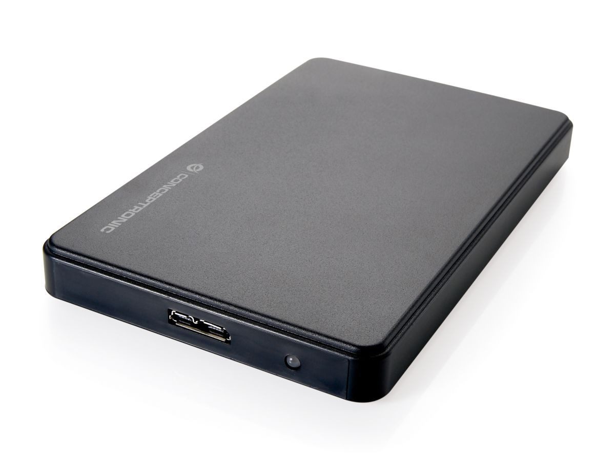 PC-Gehäuse CONCEPTRONIC HDD Gehäuse 2.5" USB3.0 SATA I-III schwarz