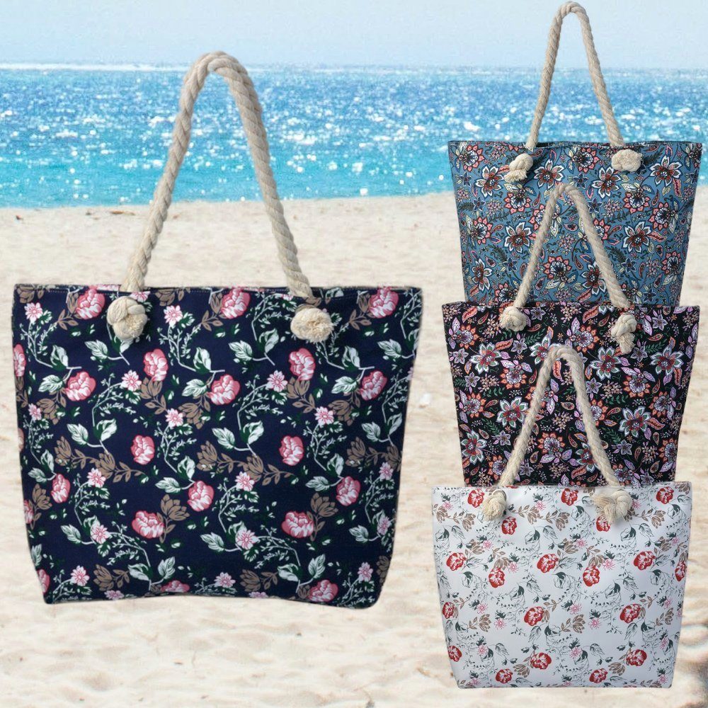 Standbag handmade von Juleeze 43x9x33cm Clayre Strandtasche Eef & Beige Farben versch.