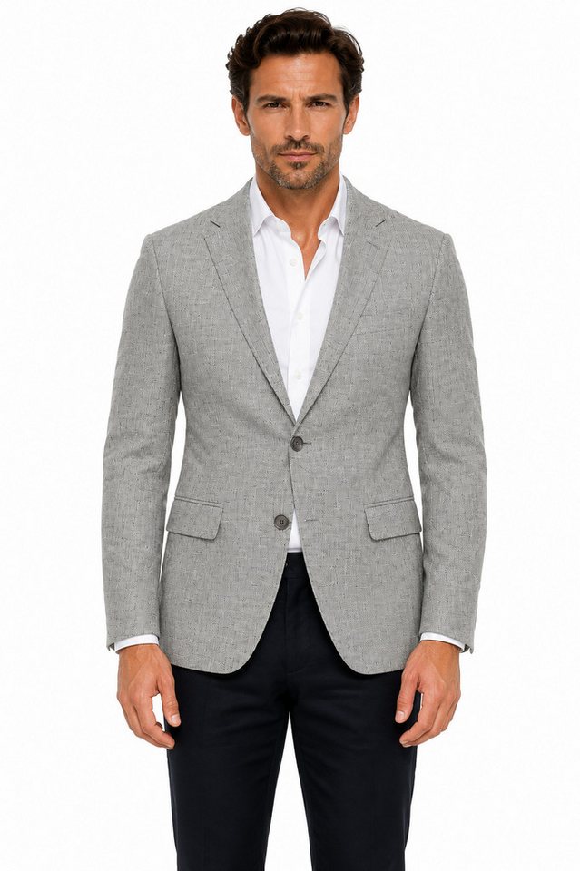 Guild Clothing Sakko Herren Sommer Sakko - Extra Slim Fit Leinensakko, Halbgefüttert, Atmungsaktiv, Elegantes Freizeit