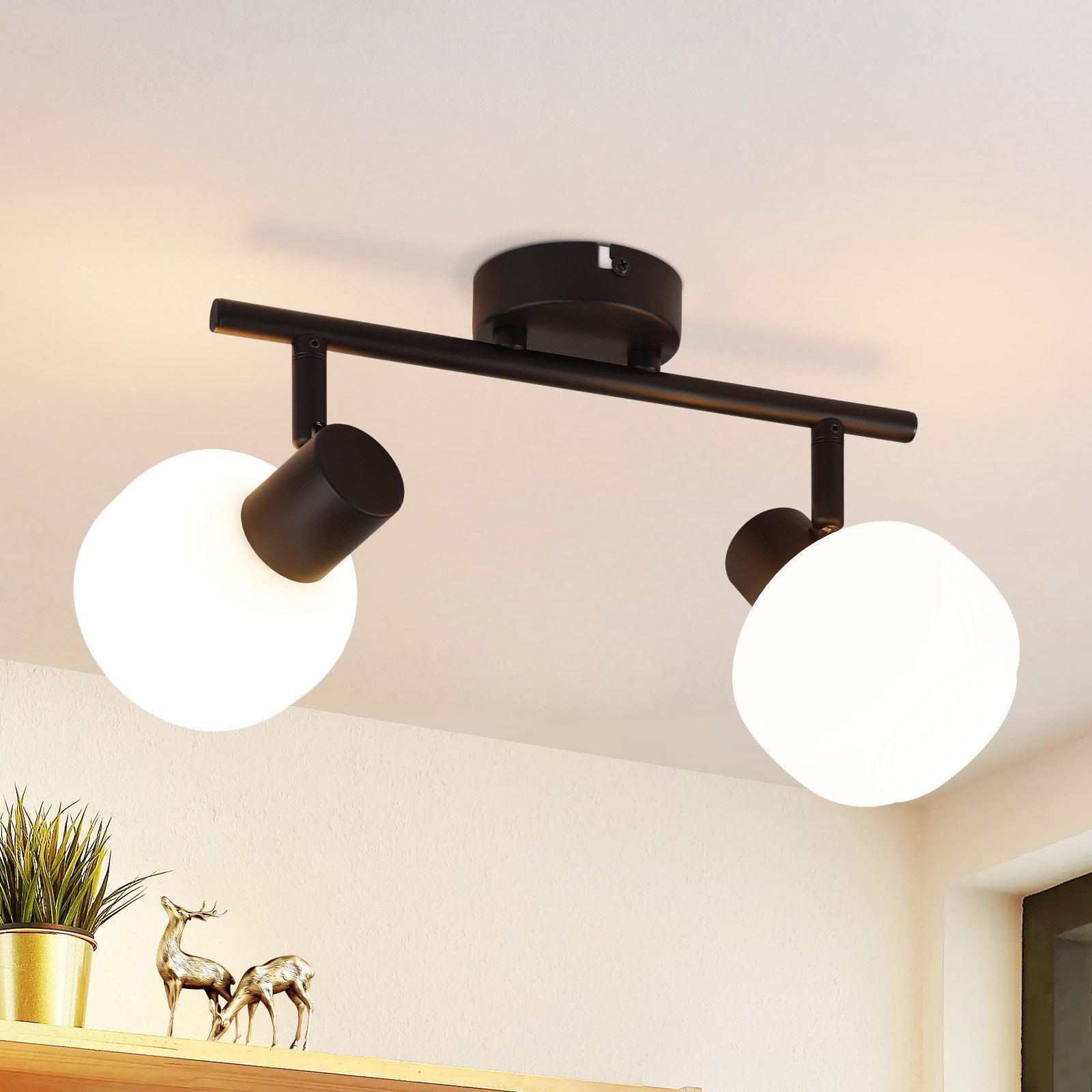 ZMH Deckenstrahler 2/3/4 Flammig E14 Glas günstig online kaufen