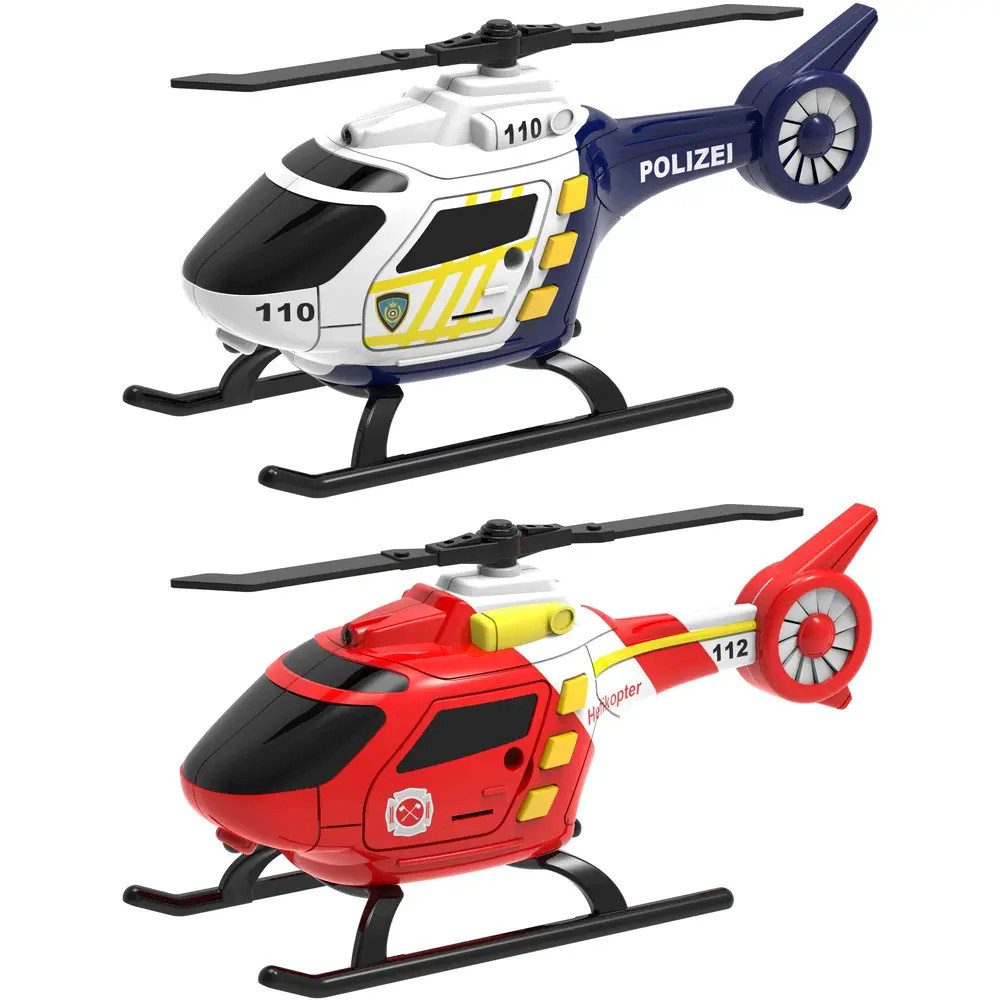 Speed Zone Spiel Speedzone Einsatzhubschrauber mit Sound- Polizei o. Feuerwehr