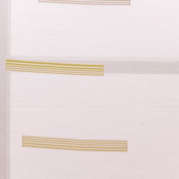 SCHÖNER LEBEN. Stoff Schiebegardinen Meterware Scherli Barcadi Streifen wollweiß grün 60cm, made in Germany