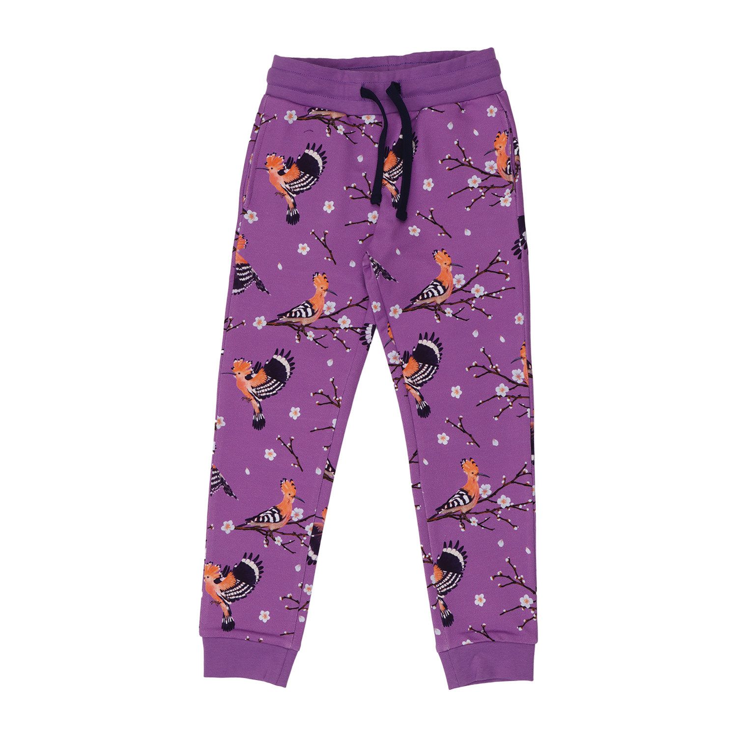 Walkiddy Jogger Pants Walkiddy Vögel Kinder Bio Baumwolle GOTS Lila - Bio Baumwolle,GOTS, Kinderbekleidung,nachhaltige Klamotten