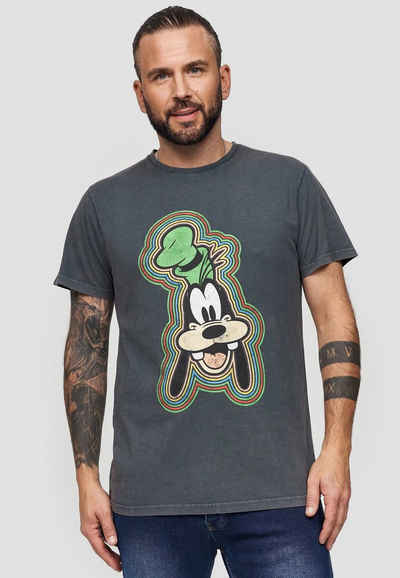 Recovered T-Shirt Disney Goofy Outline GOTS zertifizierte Bio-Baumwolle