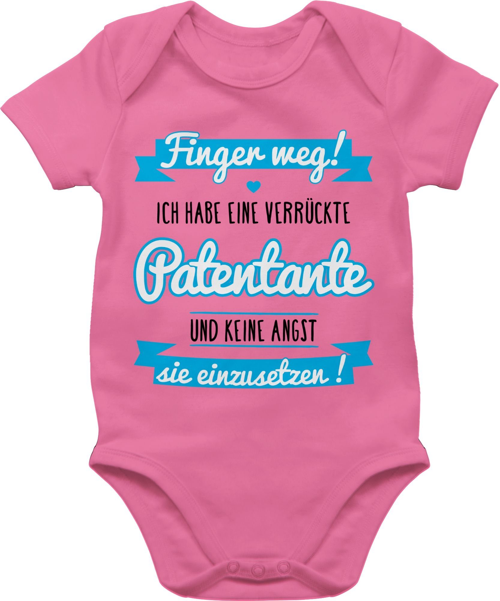 Shirtracer Shirtbody Ich Patentante Baby Pink - eine Patentante verrückte blau/schwarz habe 1
