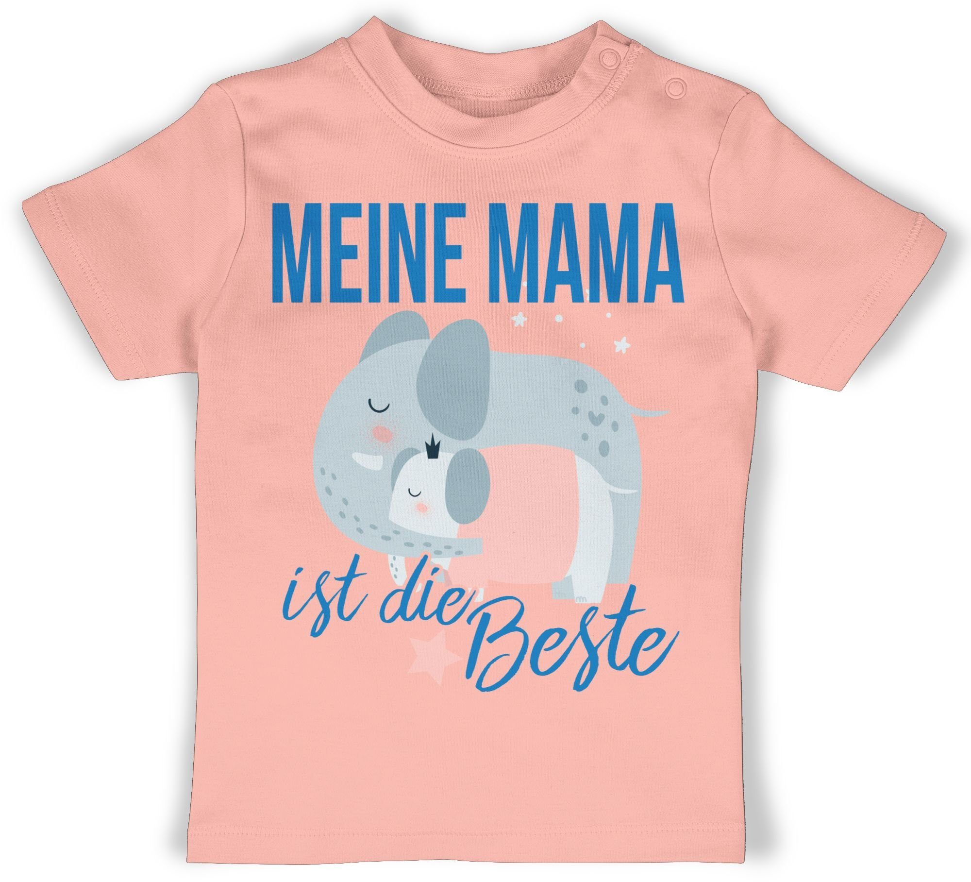 Shirtracer T-Shirt Meine Mama ist die Beste Elefanten Muttertagsgeschenk 1 Babyrosa
