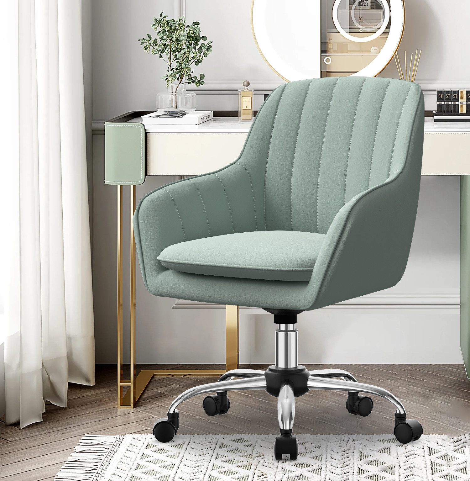 Adormii Bürostuhl Homeoffice Stuhl,Schminkstuhl mit Armlehnen,Drehstuhl günstig online kaufen