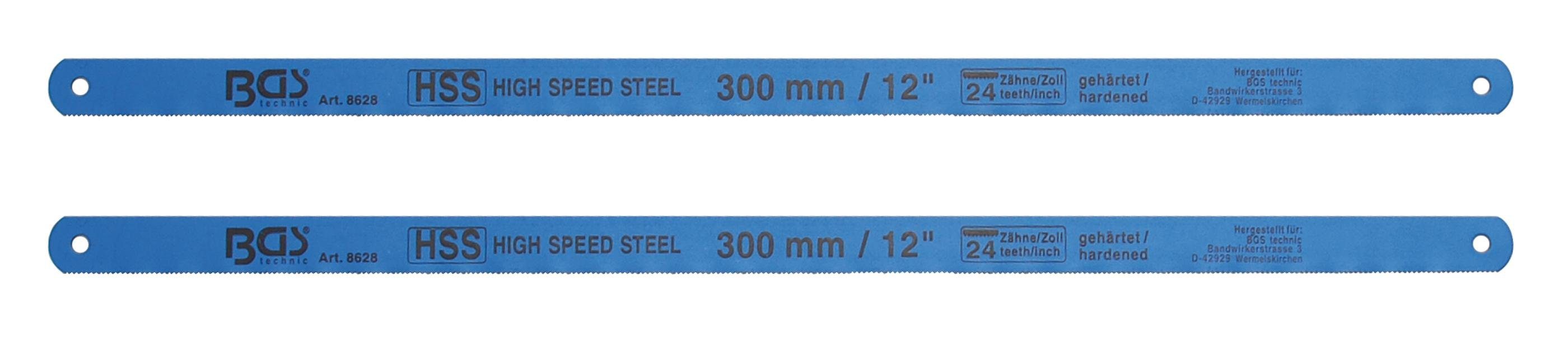 BGS technic Handsäge Metallsägeblätter, flexibel, 2-tlg. 300 x mm, HSS 13