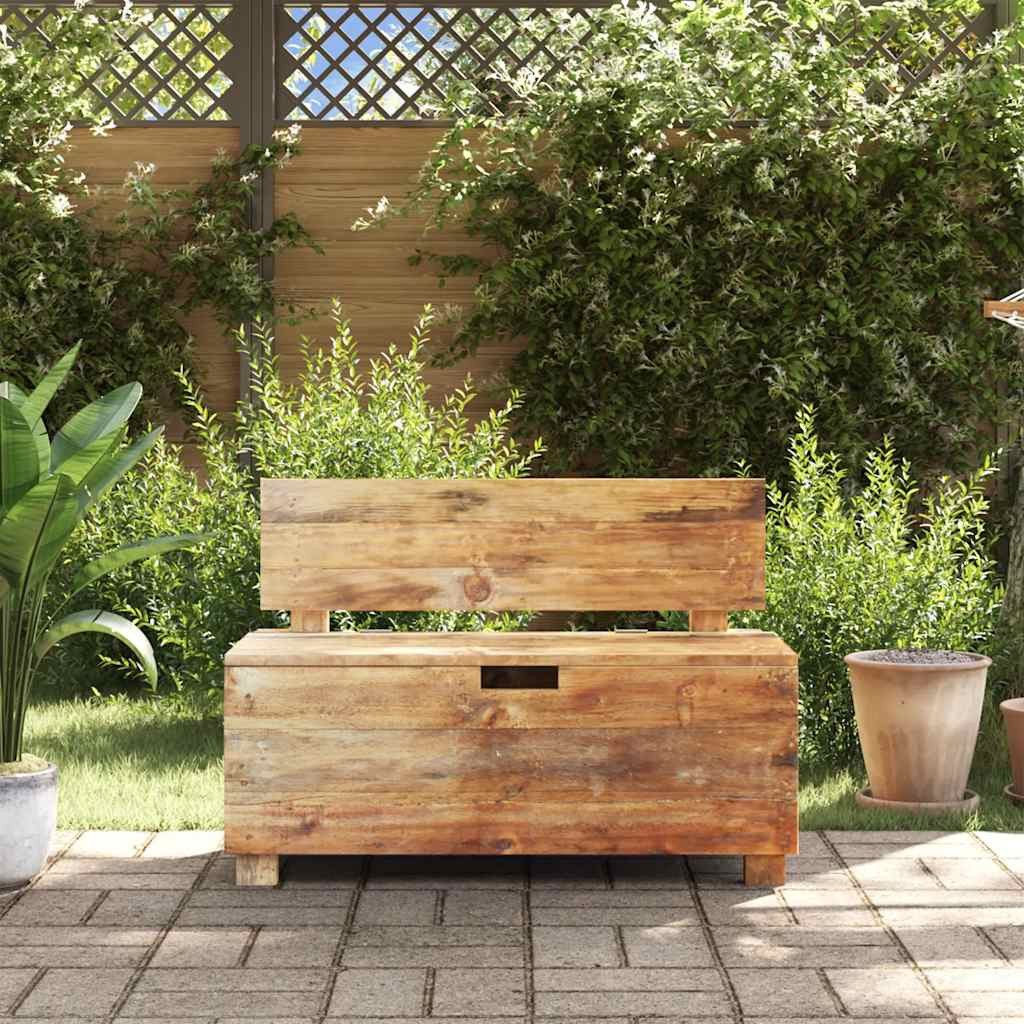 furnicato Truhenbank Rustikale Holzbank mit Staufach 86x40x60 cm, Massivholz, Vintage-Sitzbank aus Massivholz mit Rückenlehne und großem Stauraum