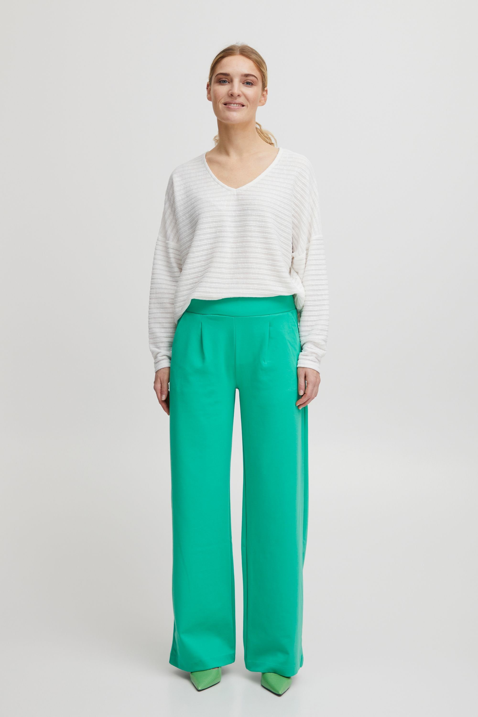 20812847 - (165930) Ming 2 Stoffhose WIDE PANTS BYRIZETTA b.young Green 2