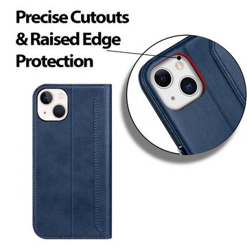 CoolGadget Handyhülle Book Case Elegance Tasche für Apple iPhone 13 Mini 5,4 Zoll, Hülle Magnet Klapphülle Flip Case für iPhone 13 Mini Schutzhülle