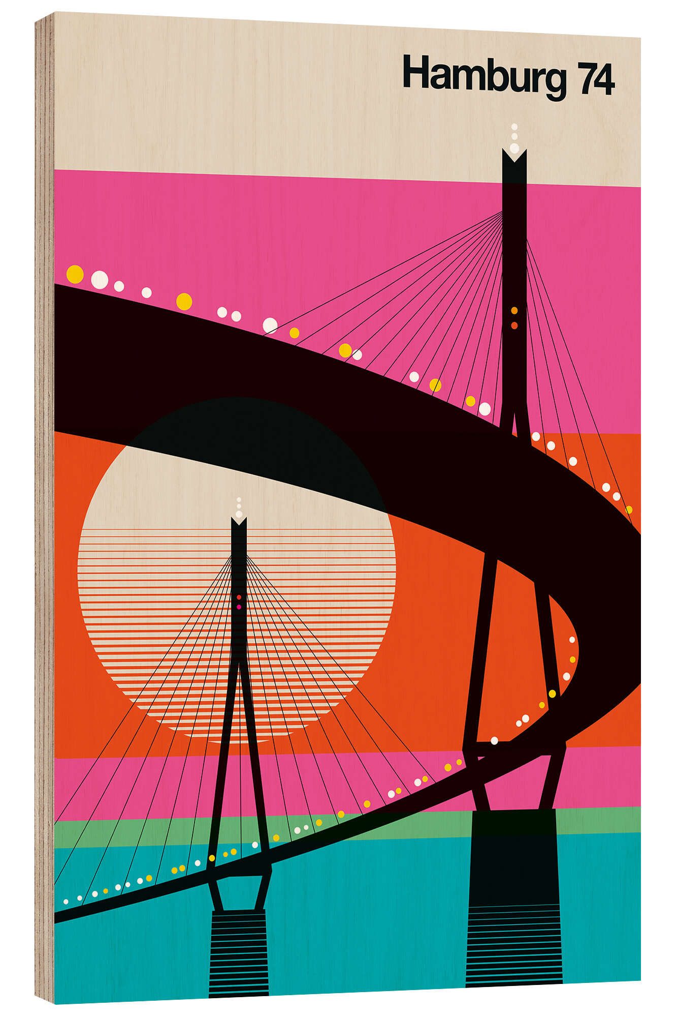 Posterlounge Wandbild Hamburg 74, Bo Lundberg, erhältlich als Poster, Leinwandbild, Wandsticker oder Acrylglasbild