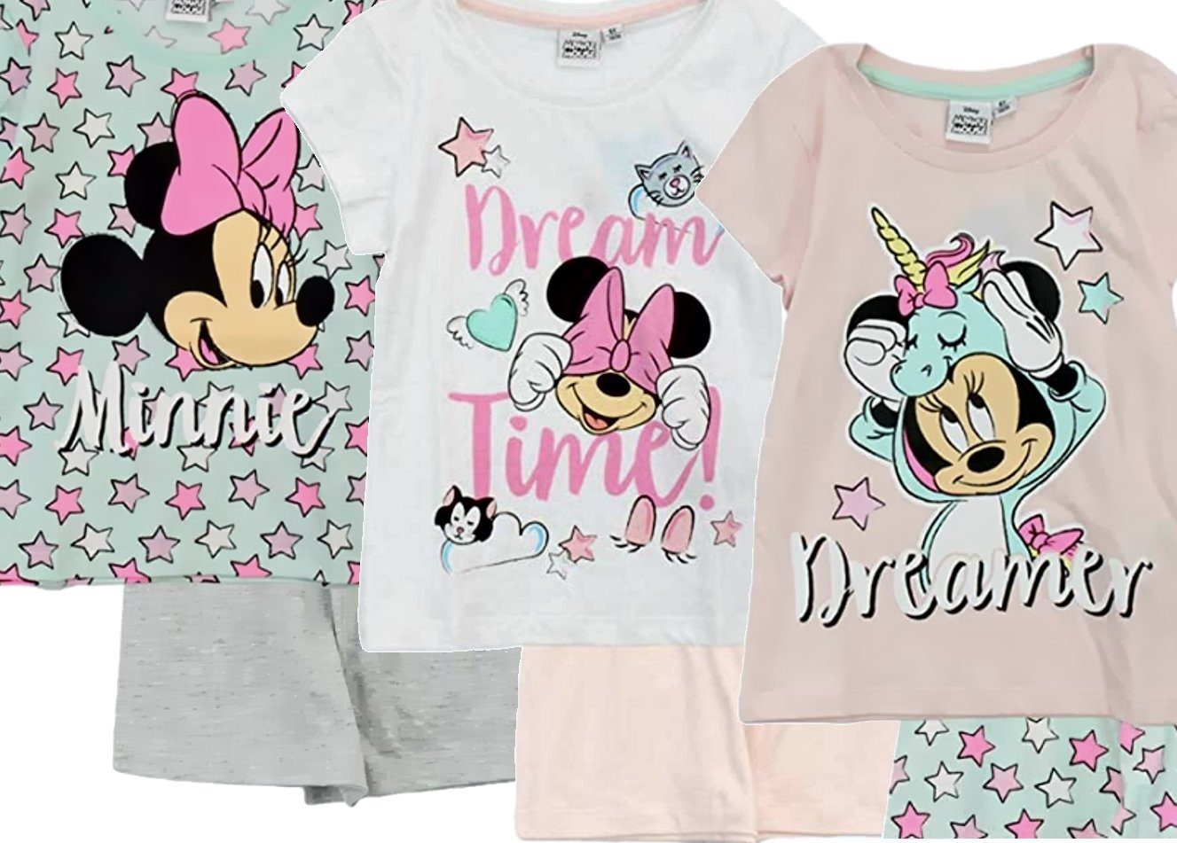 Disney Minnie Mouse Pyjama 5 3 98 mit 4 Türkis Schlafanzug Mouse Minnie Kinderpyjama 110 Hose Pyjama 104 Pyjama + kurz Hose 6 T-Sirt Mädchen cm Jahre 116 8 ShortY 128