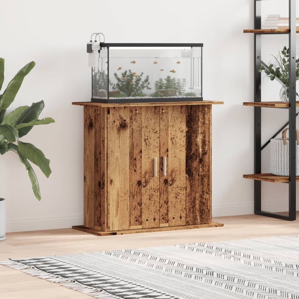 vidaXL Aquariumunterschrank Aquariumständer Altholz-Optik 81x36x73 cm Holzw günstig online kaufen