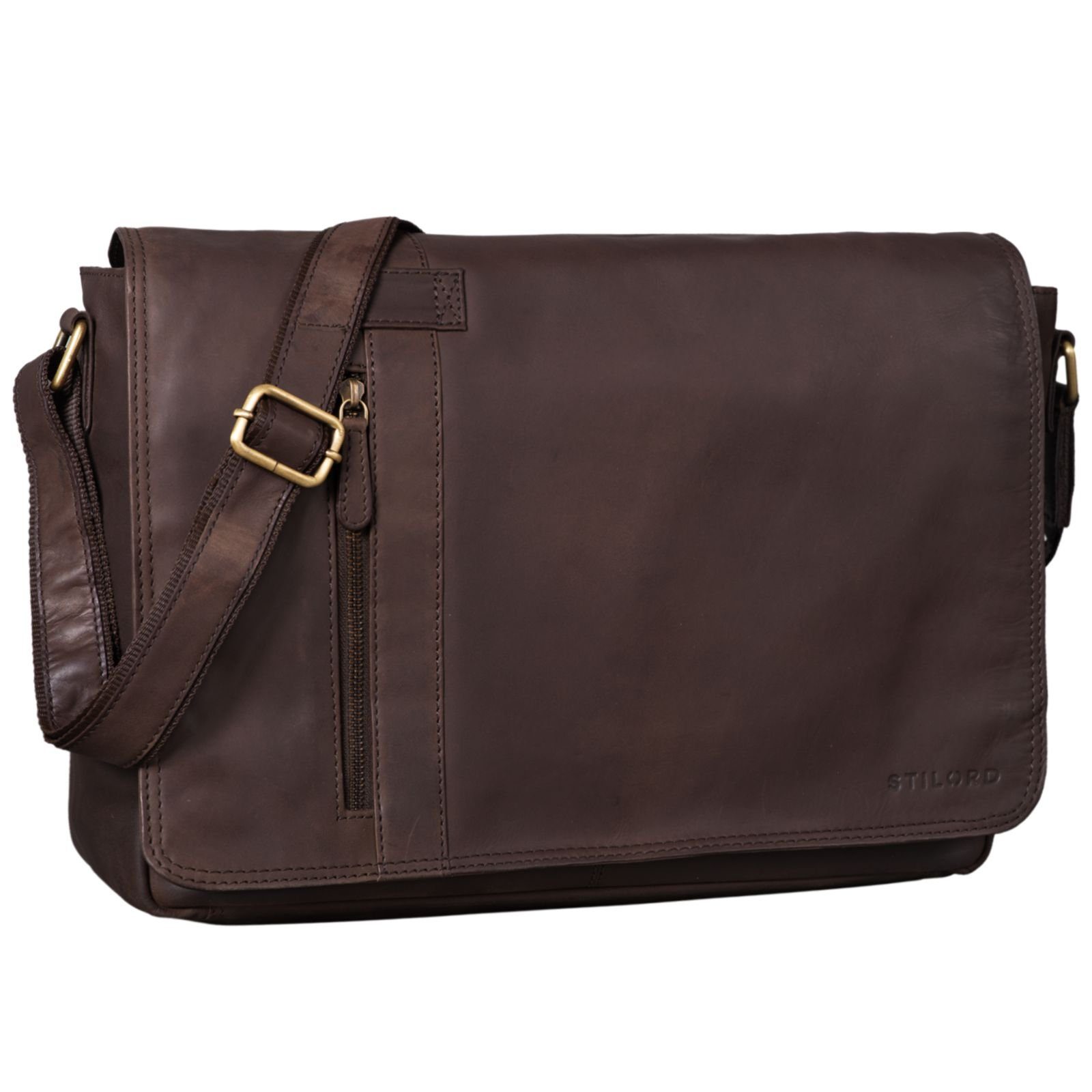 STILORD Schultertasche "Nicolas" Messenger Bag Laptoptasche Leder