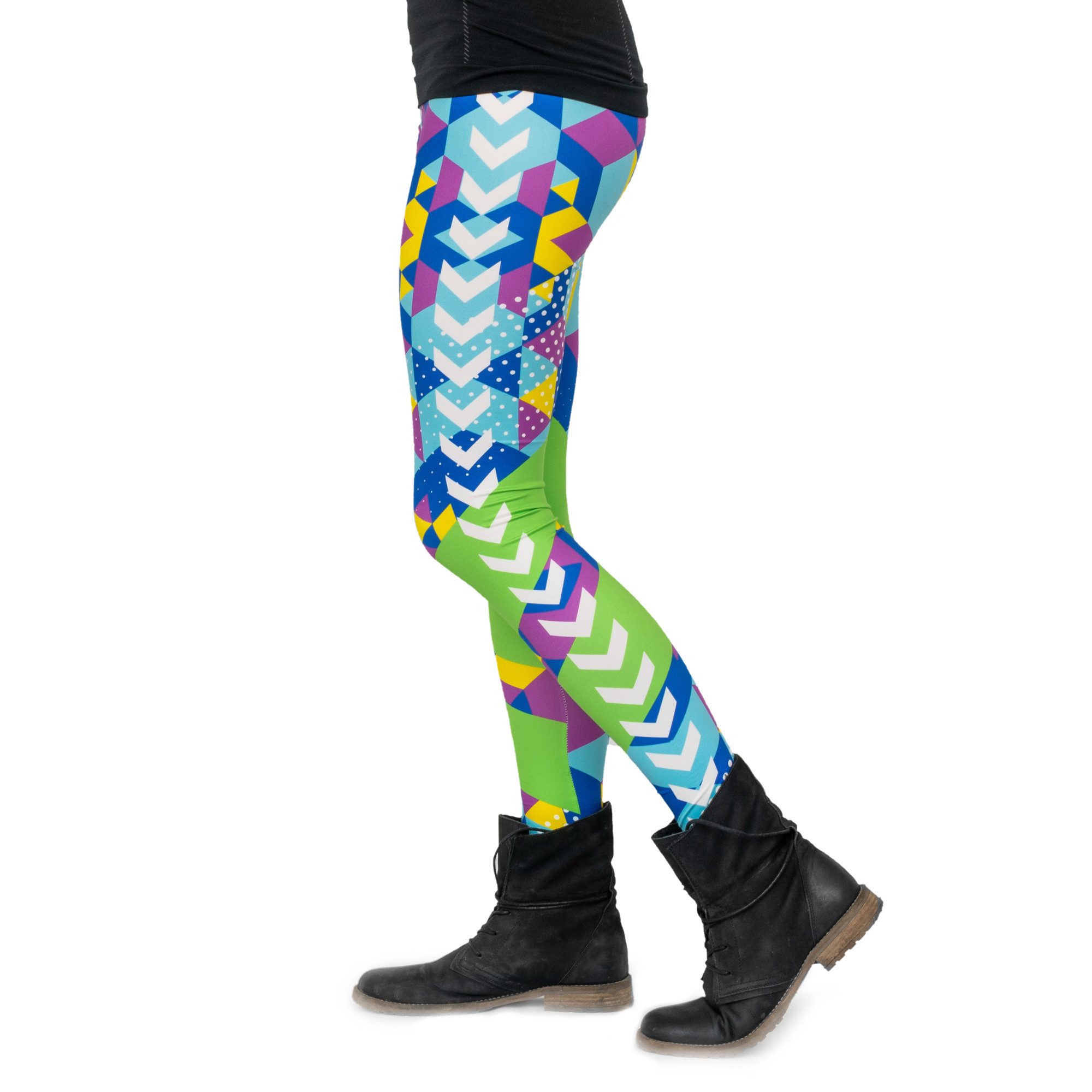 cosey Leggings Neon Line Leggings, 2 Größen (XS–S & M–L) (34/XS bis 36/S) Neo Cubic – Bild 4 von 4