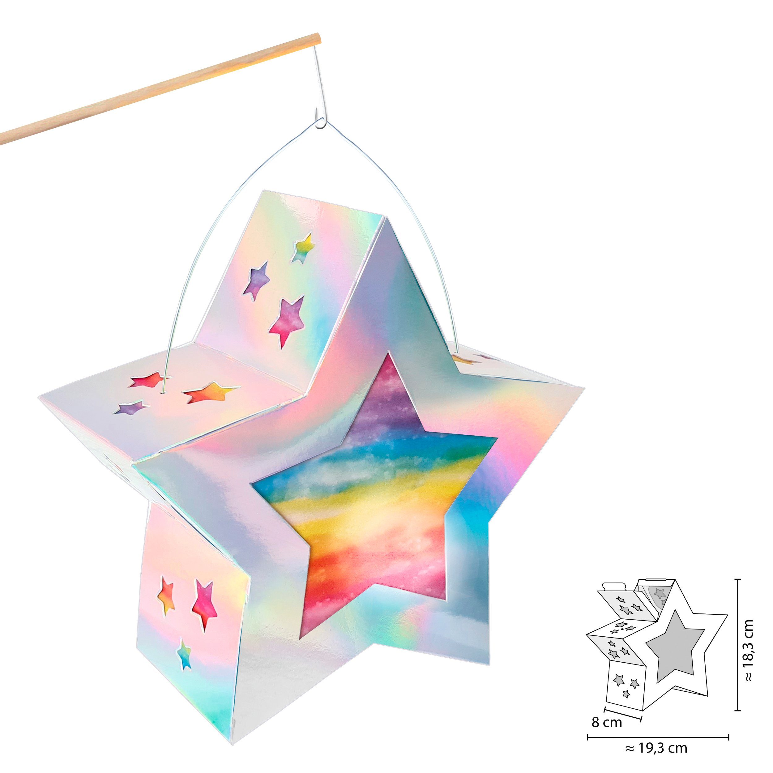 Ursus - Ludwig Bähr Kreativset Laternen-Bastelset 'Twinkle Star Irisierend, günstig online kaufen