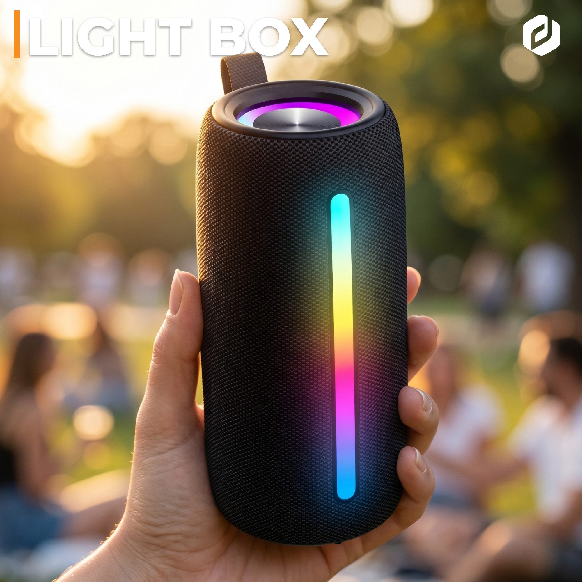 Denver BTL-360B Bluetooth-Speaker Stereo (2 Lautsprecher) (Bluetooth, 10 W, RGB- Lichtfunktion, TWS-Funktion, Freisprecheinrichtung)