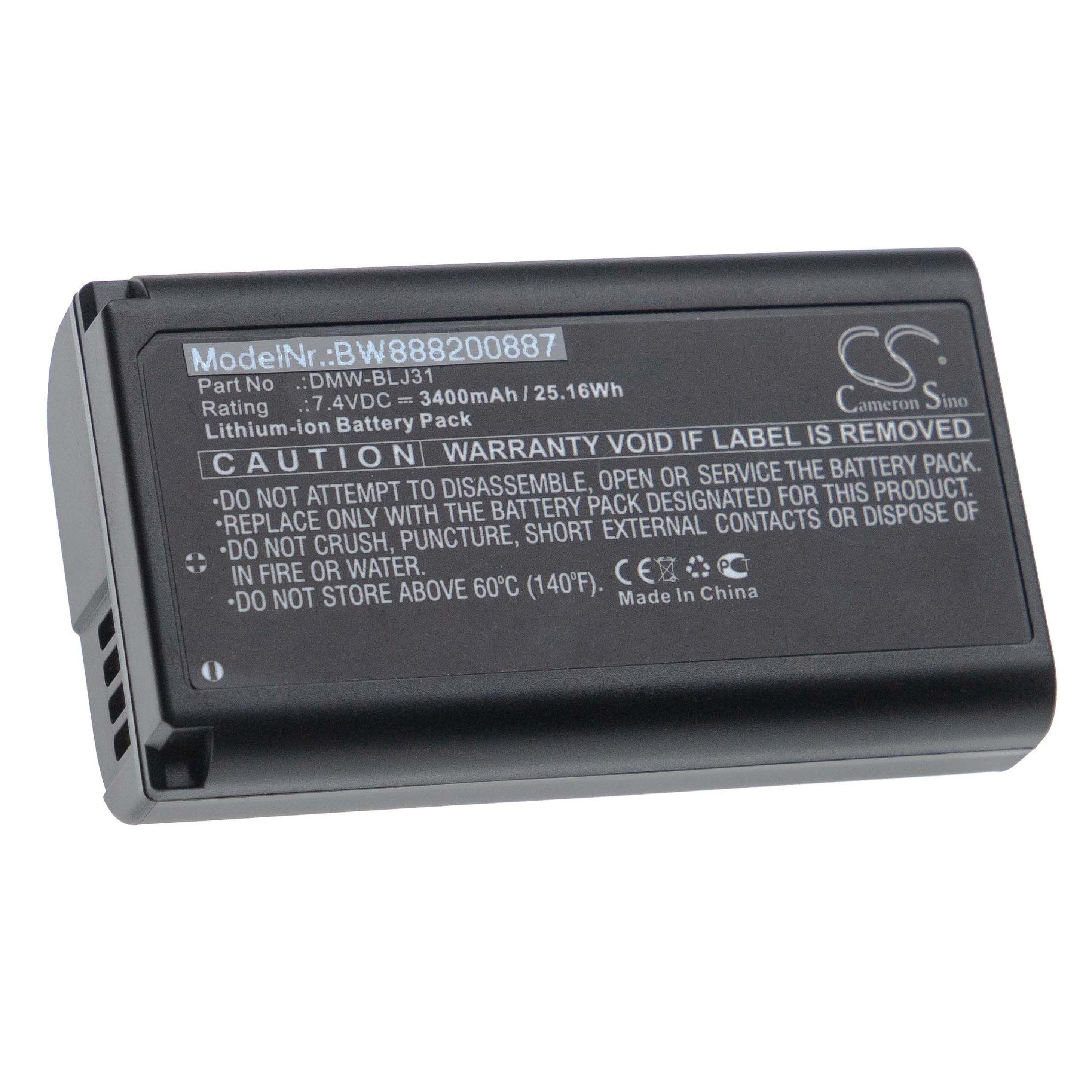 Li-Ion DC-S1H, V) mAh kompatibel Panasonic mit Lumix vhbw S1 Kamera-Akku 3400 DC-S1R, (7,4 DC-S1, S1R,