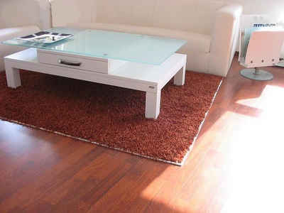 carl svensson Couchtisch Design Couchtisch Tisch V-470H Weiß mit Milchglas Carl Svensson