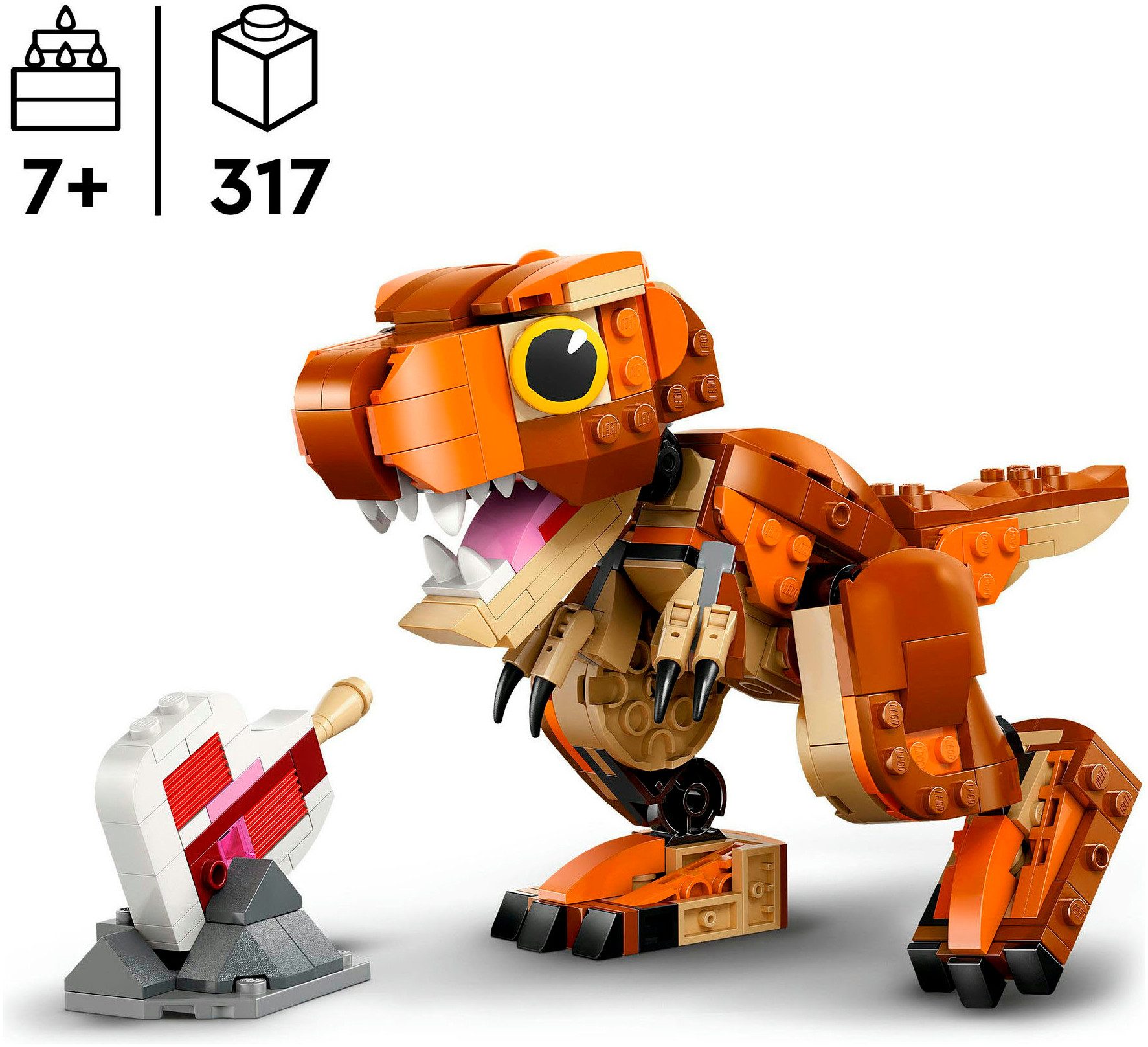 LEGO® Little Eatie: T.Rex (76967), LEGO Jurassic World Konstruktionsspielsteine, (317 St), Made in Europe