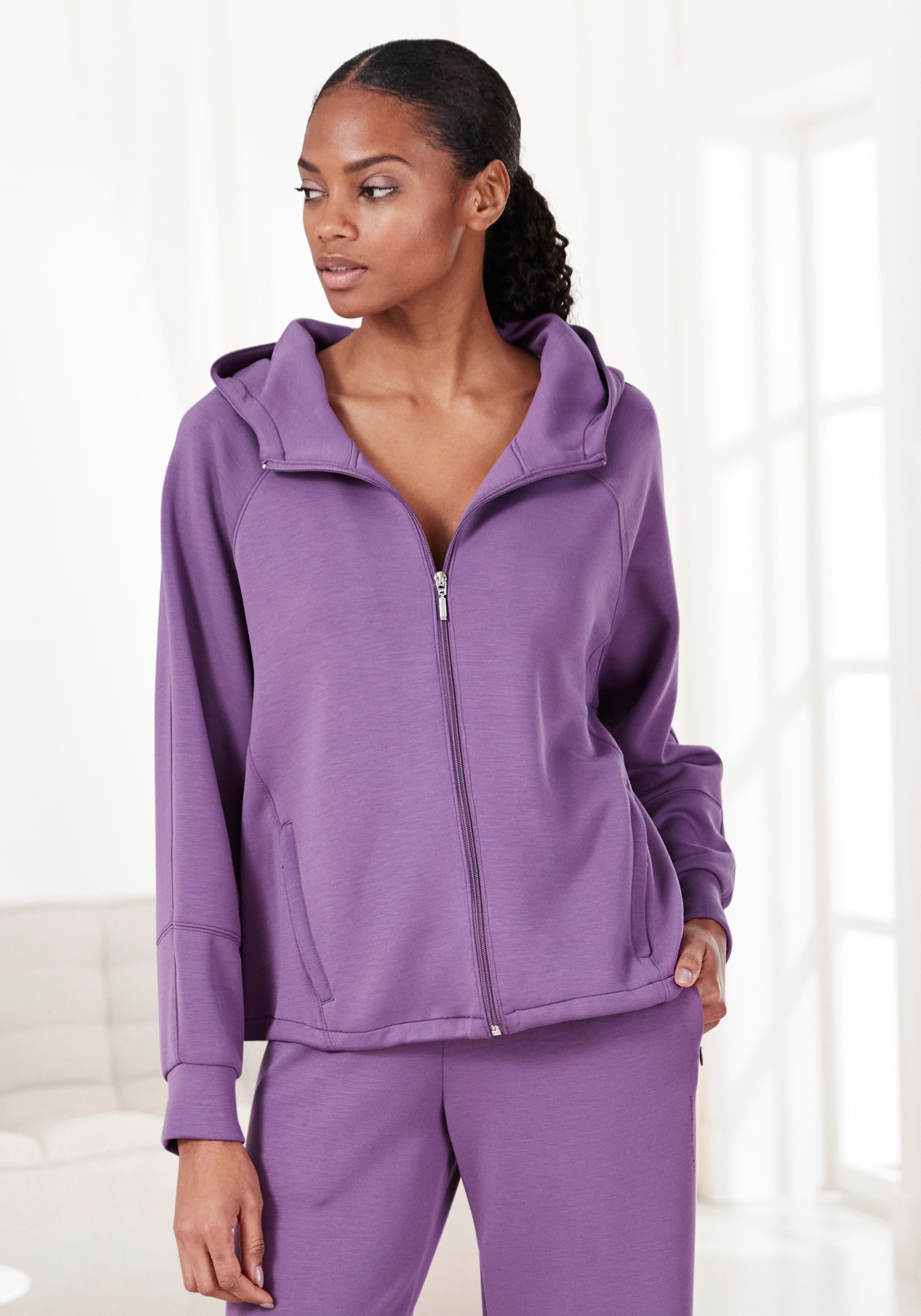 French Connection Sweatjacke mit seitlichen Reißverschlusstasche, Loungewear