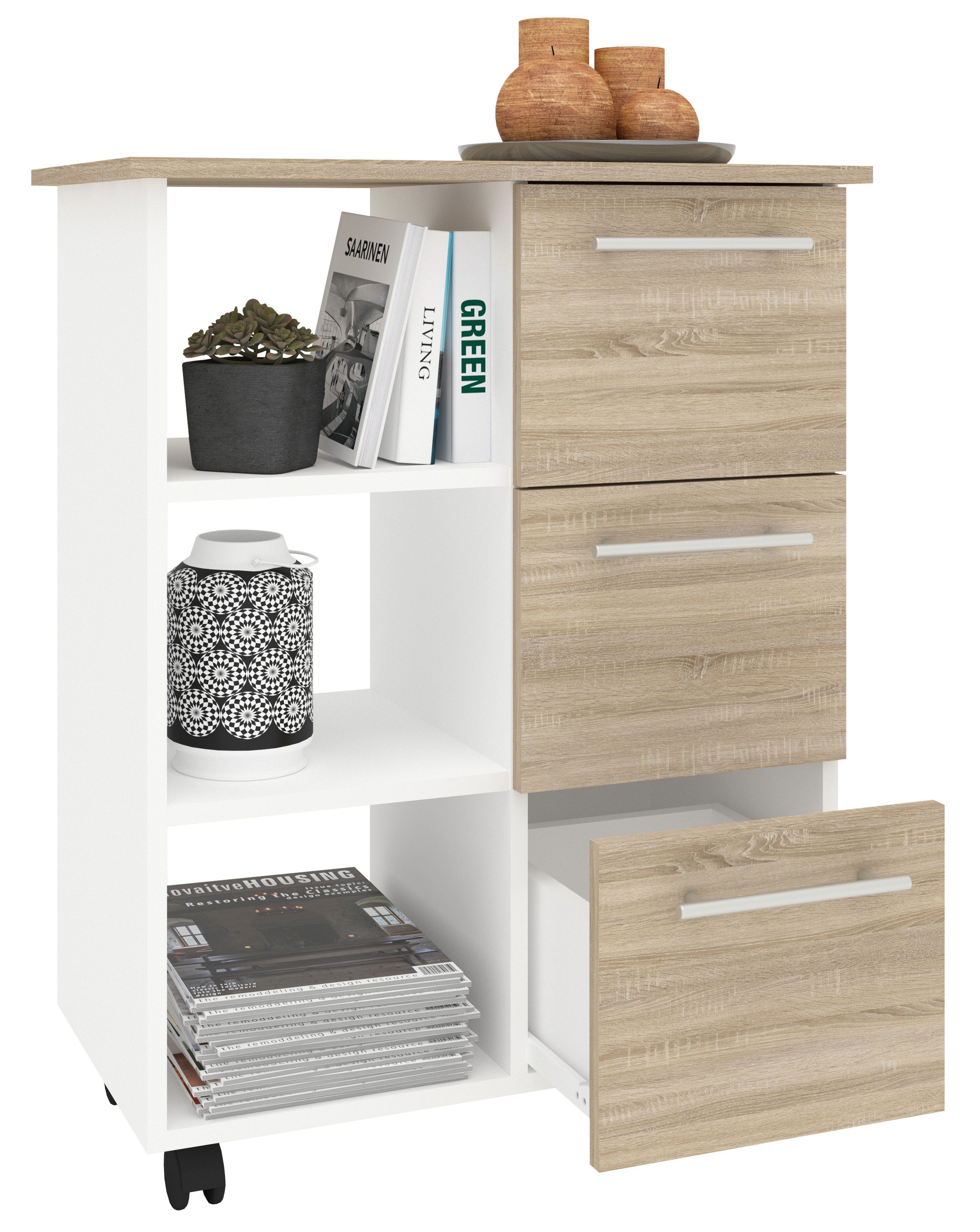 VCM Küchenwagen Küchenwagen Servierwagen Rollwagen Rollen Esilo L