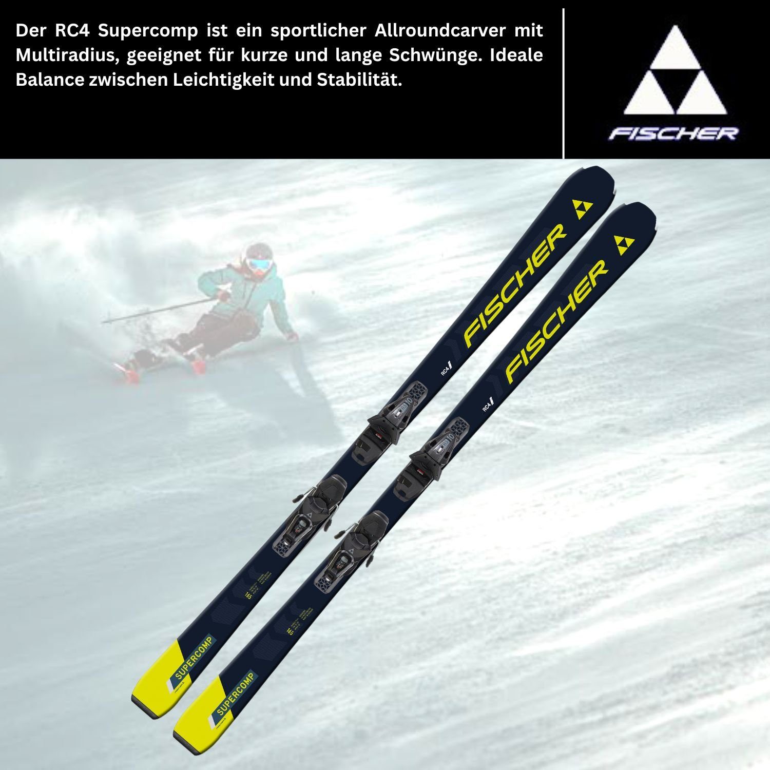 Fischer Sports Ski, Ski Fischer + Z3-10 RS10 Alpinski Bindung RC4 SLR SLR 2024 Supercomp