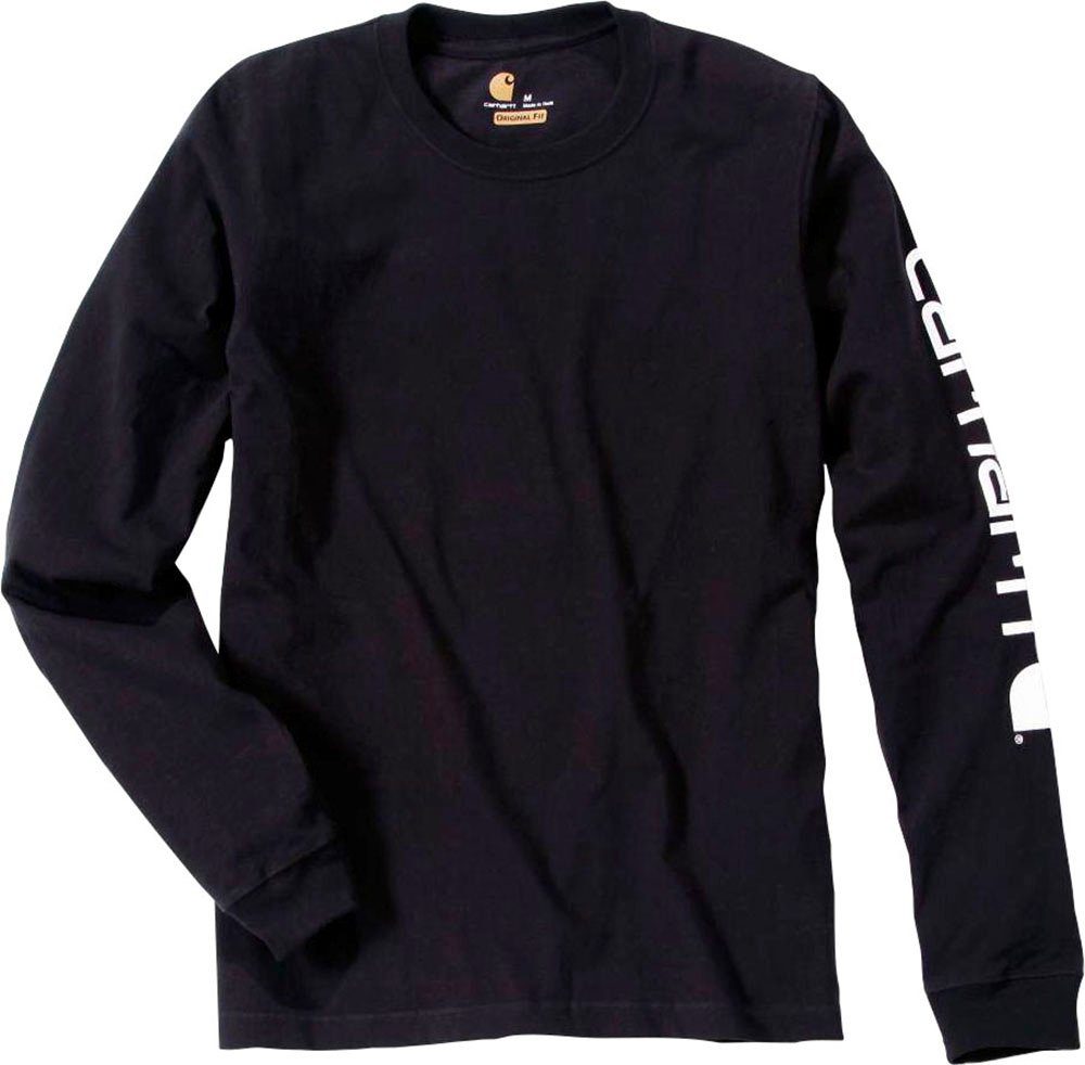 schwarz T-Shirt Langarmshirt Carhartt Sleeve Logo Graphic