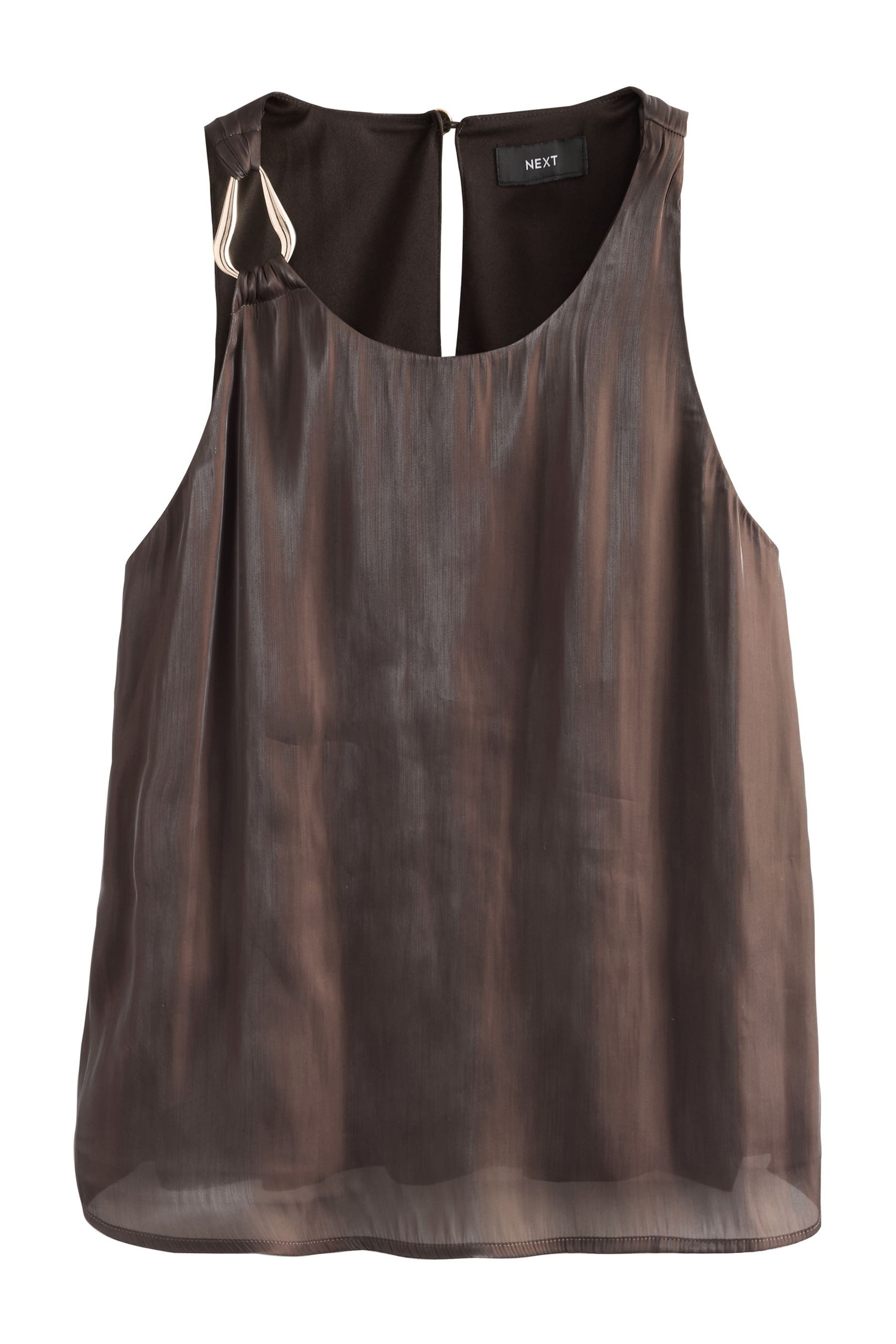Next Blusentop Neckholder-Top in Metallic-Optik (1-tlg) günstig online kaufen