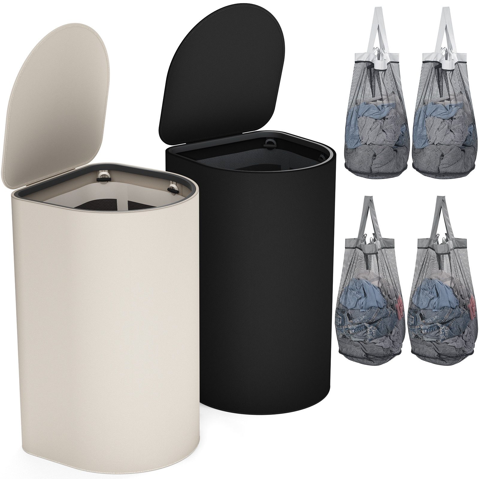 Rainsworth Wäschekorb 140L Wäschesammler - 4 Herausnehmbaren Wäschesäcke günstig online kaufen