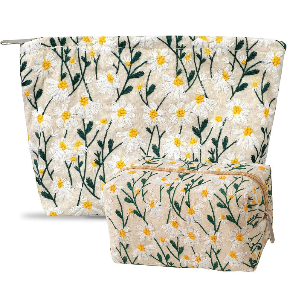 Kosmetiktasche Zwei Damen Kosmetiktaschen, Gänseblümchen Waschbeutel